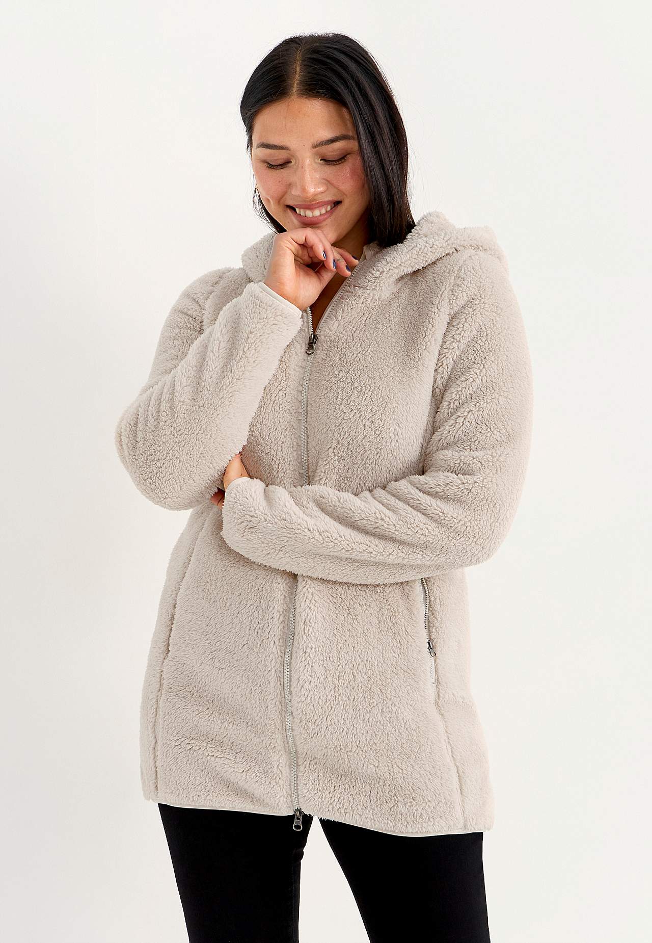 Cosy fleece jacket with hood