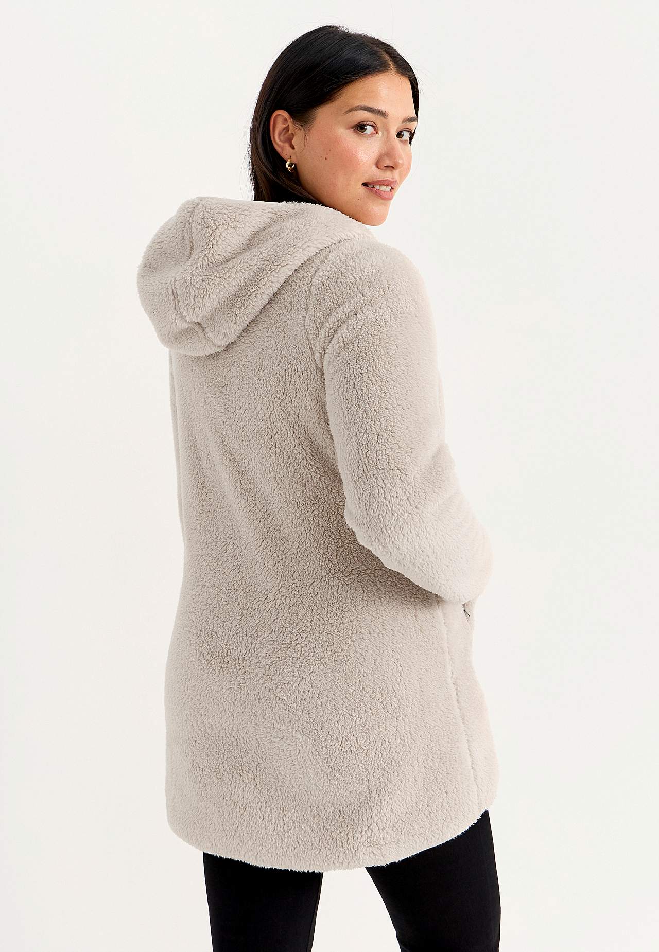 Cosy fleece jacket with hood