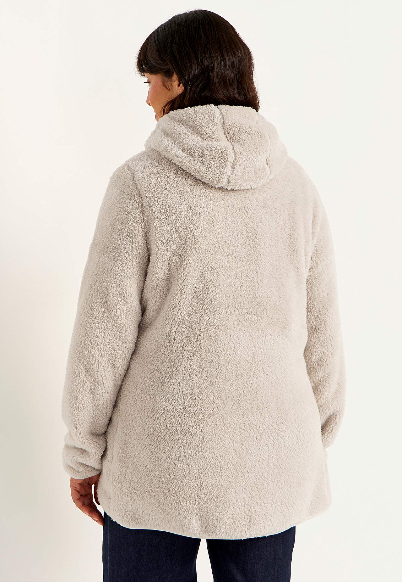 Behagliche Fleecejacke mit Kapuze