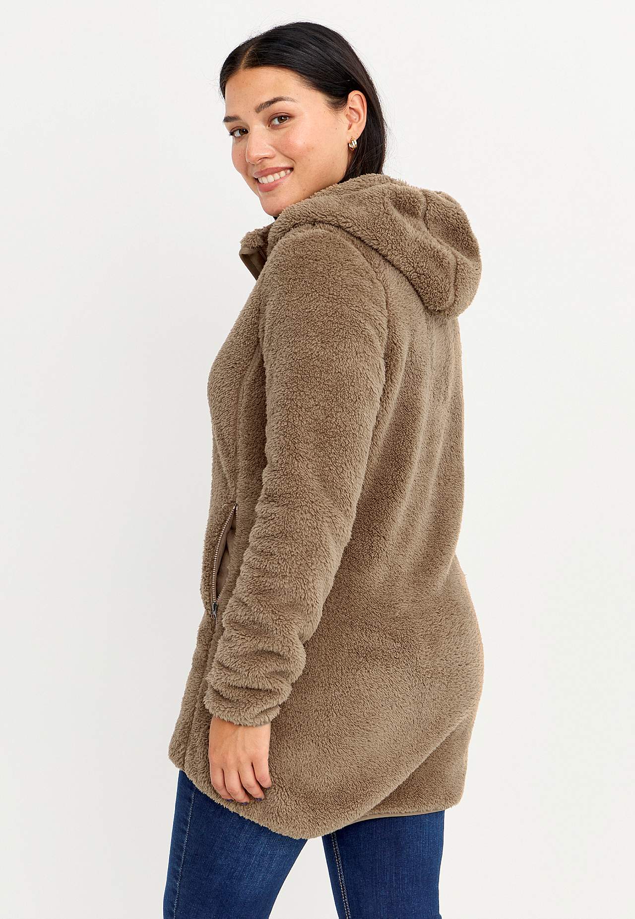 Cosy fleece jacket with hood