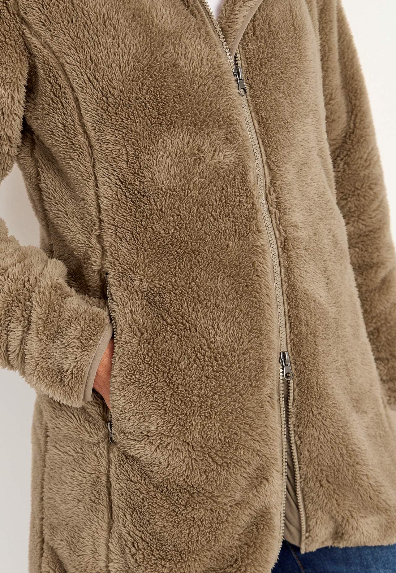 Cosy fleece jacket with hood