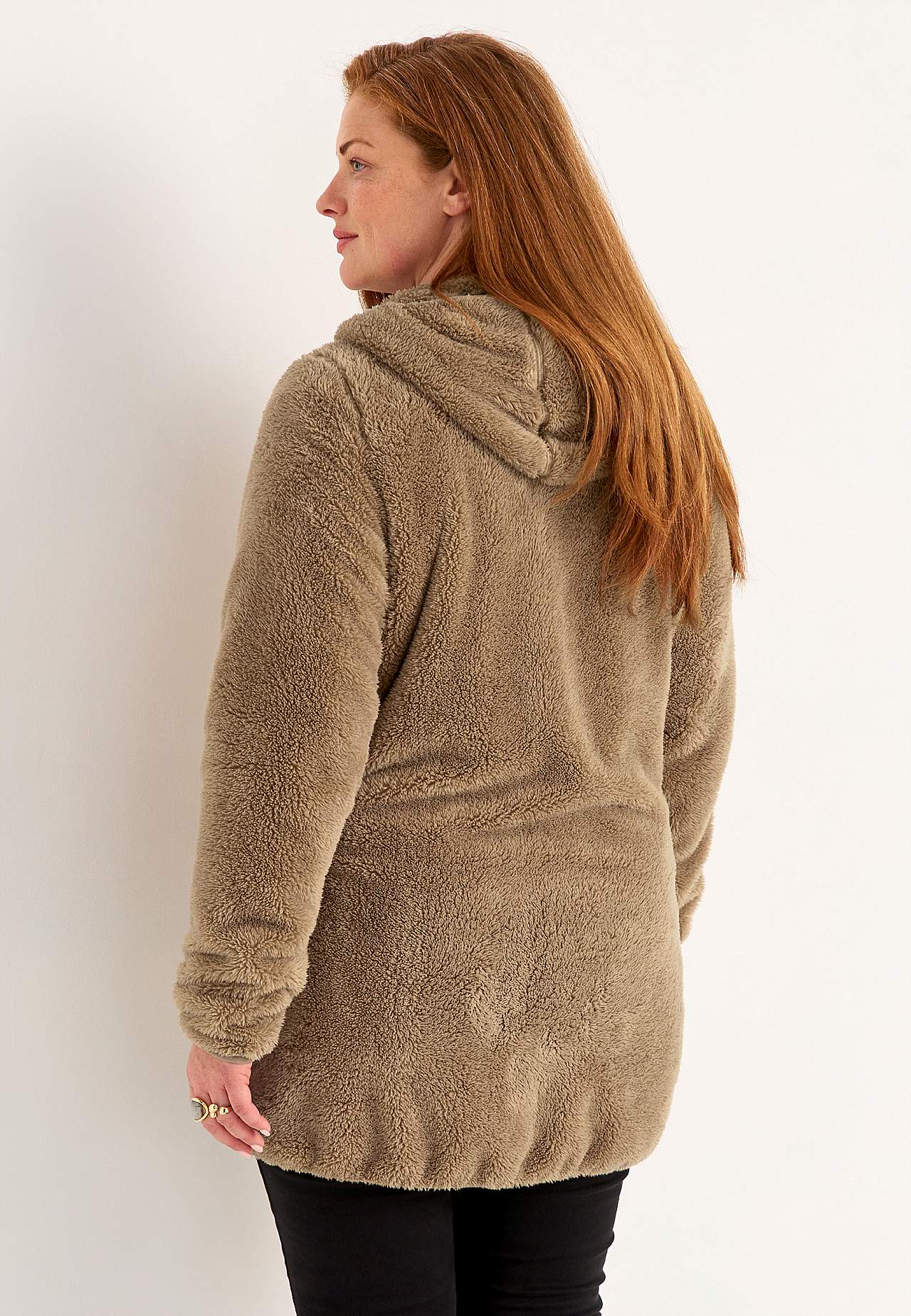 Cosy fleece jacket with hood