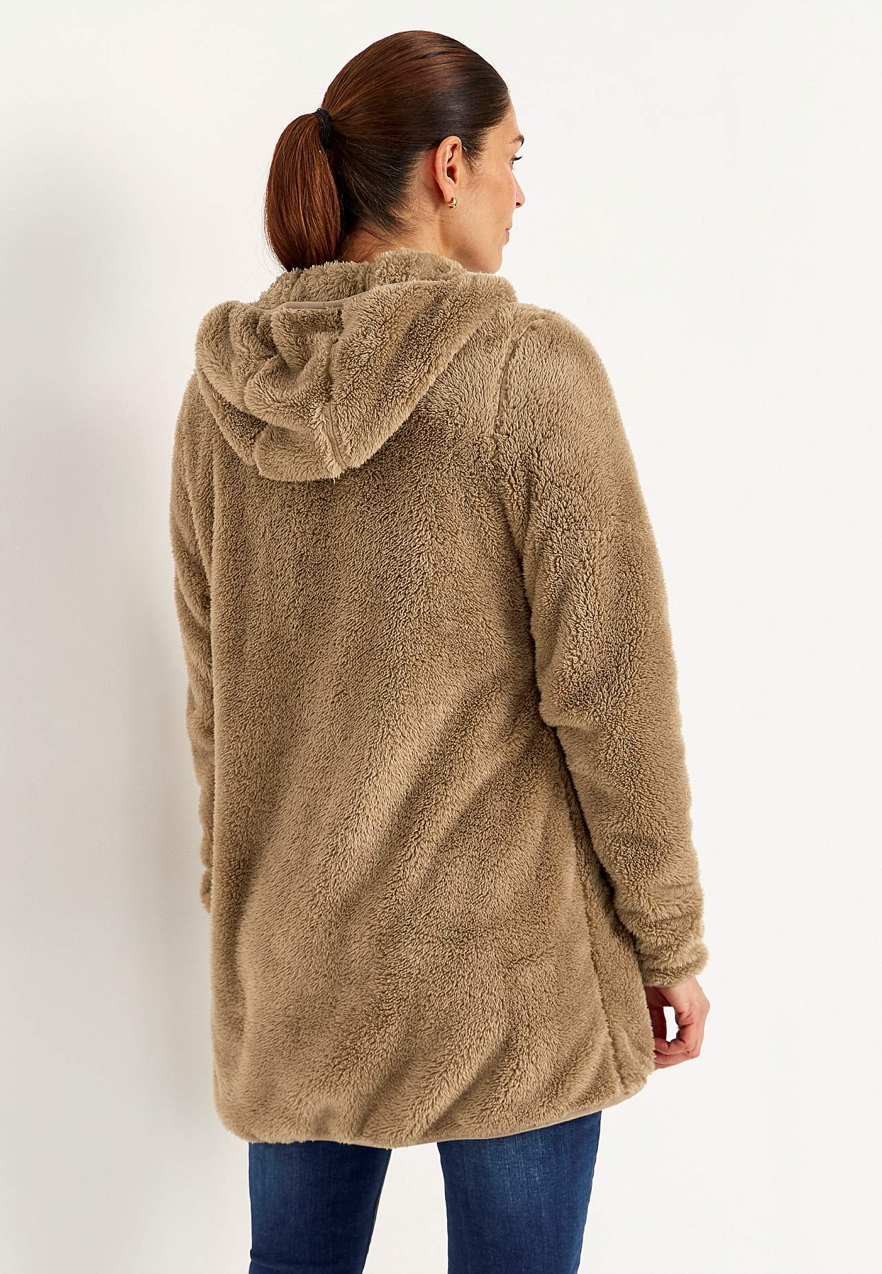 Cosy fleece jacket with hood