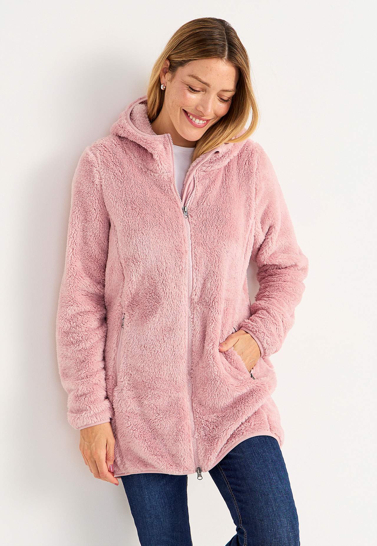 Cosy fleece jacket with hood
