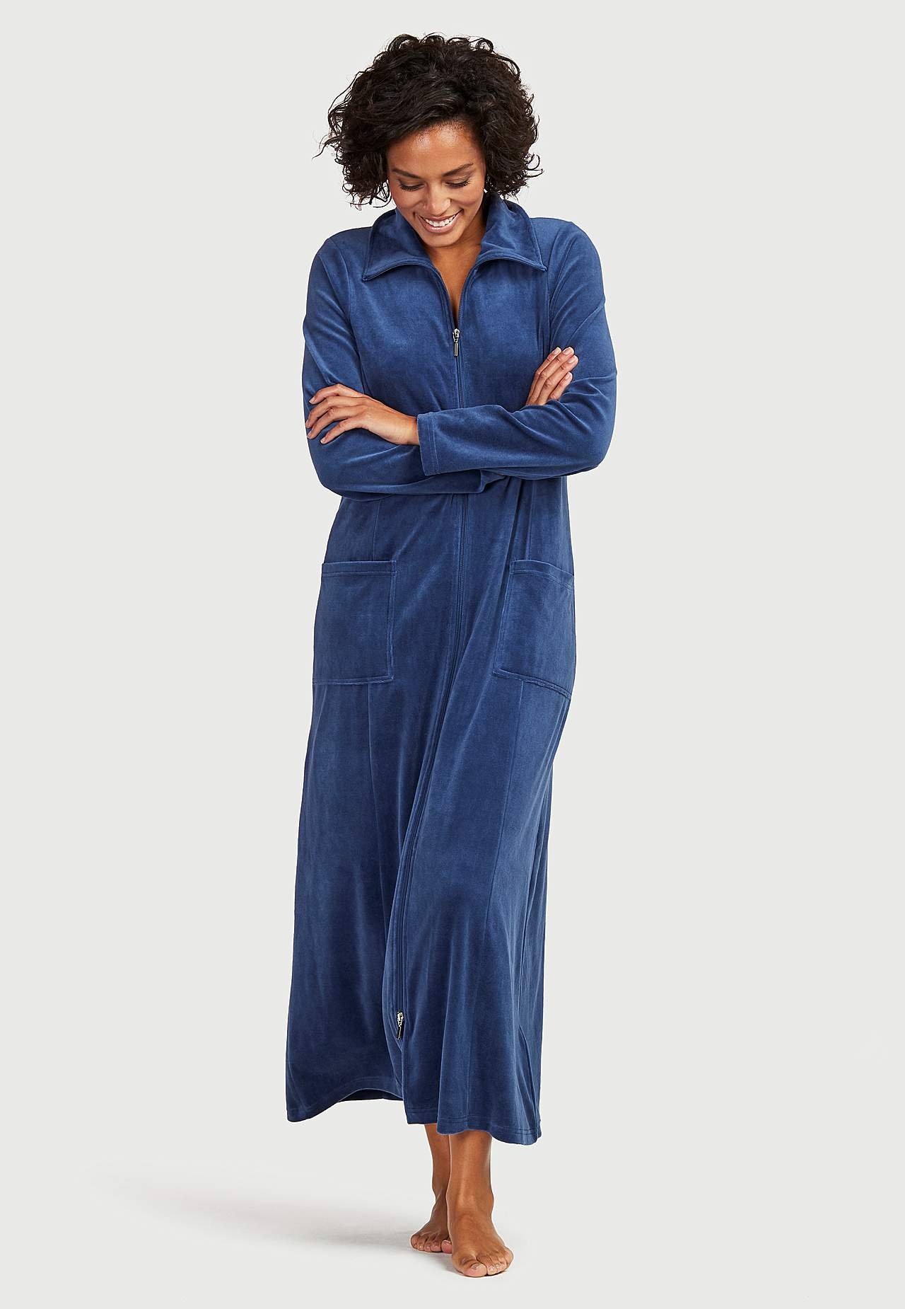 Velour, long robe Wilma