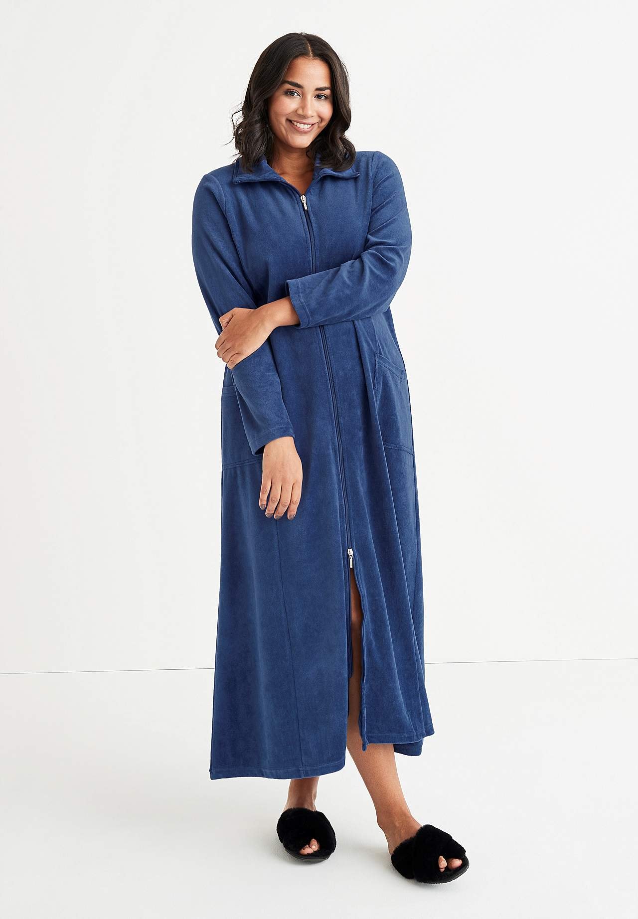 Velour, long robe