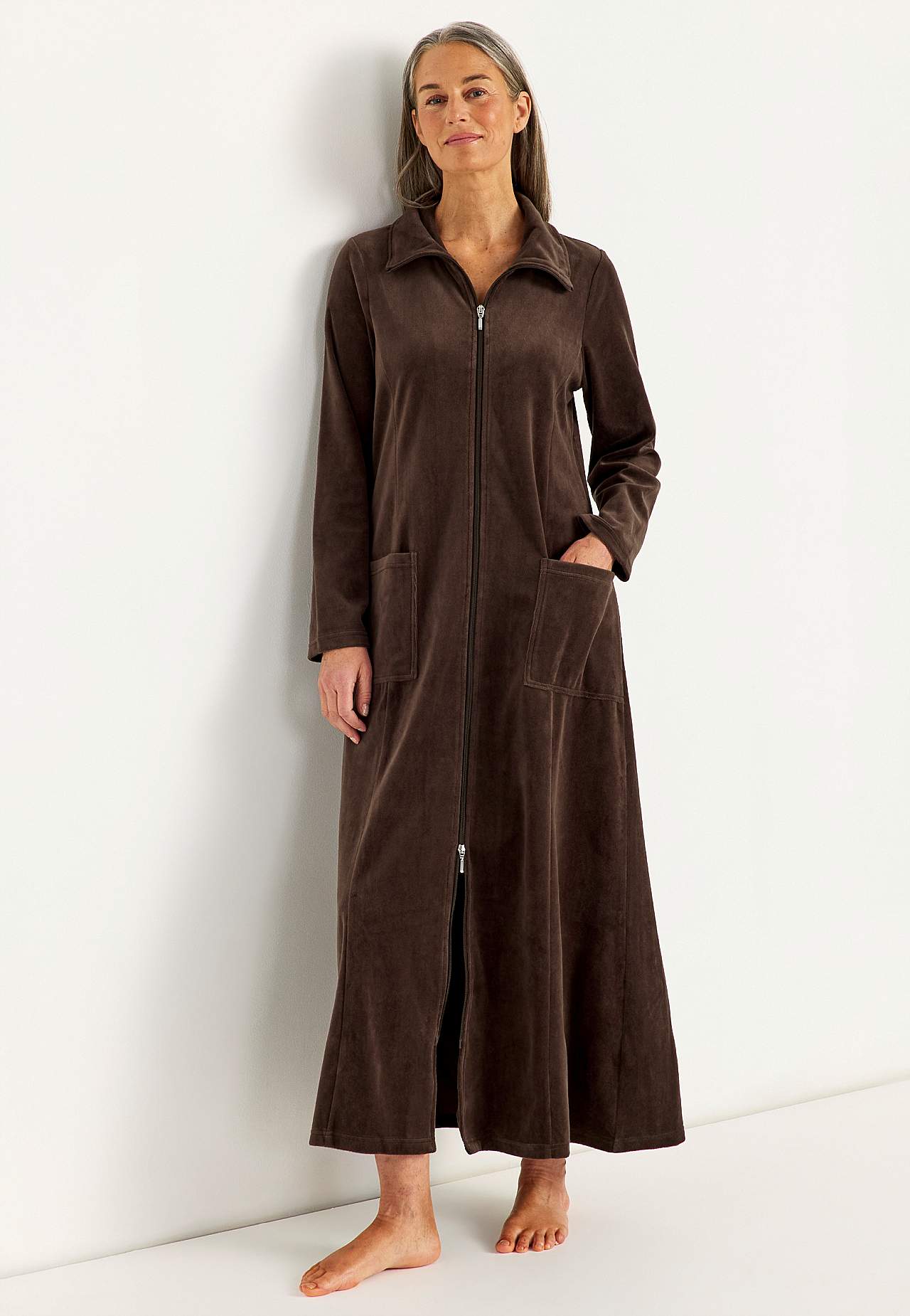 Velour, long robe Wilma