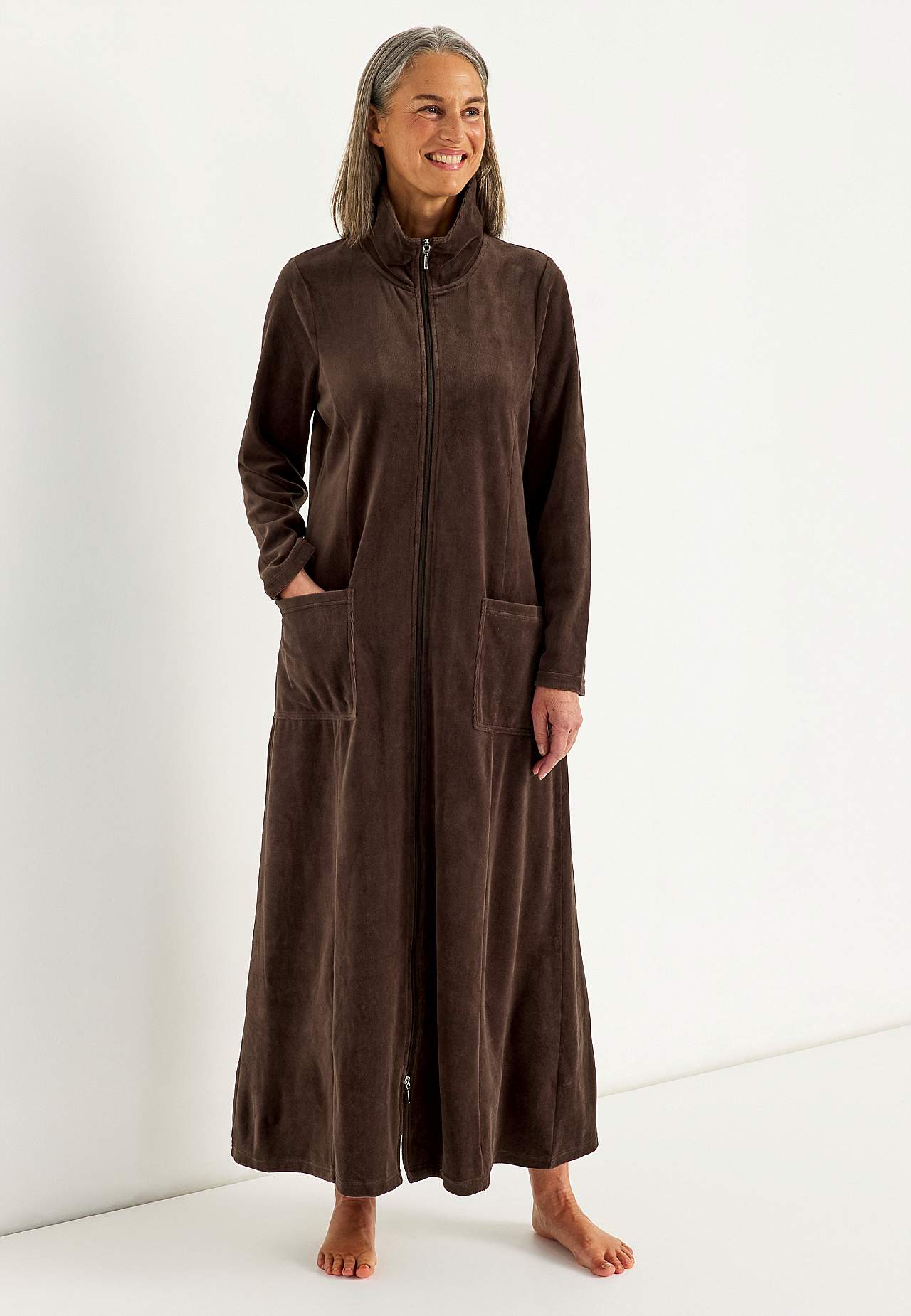 Velour, long robe Wilma
