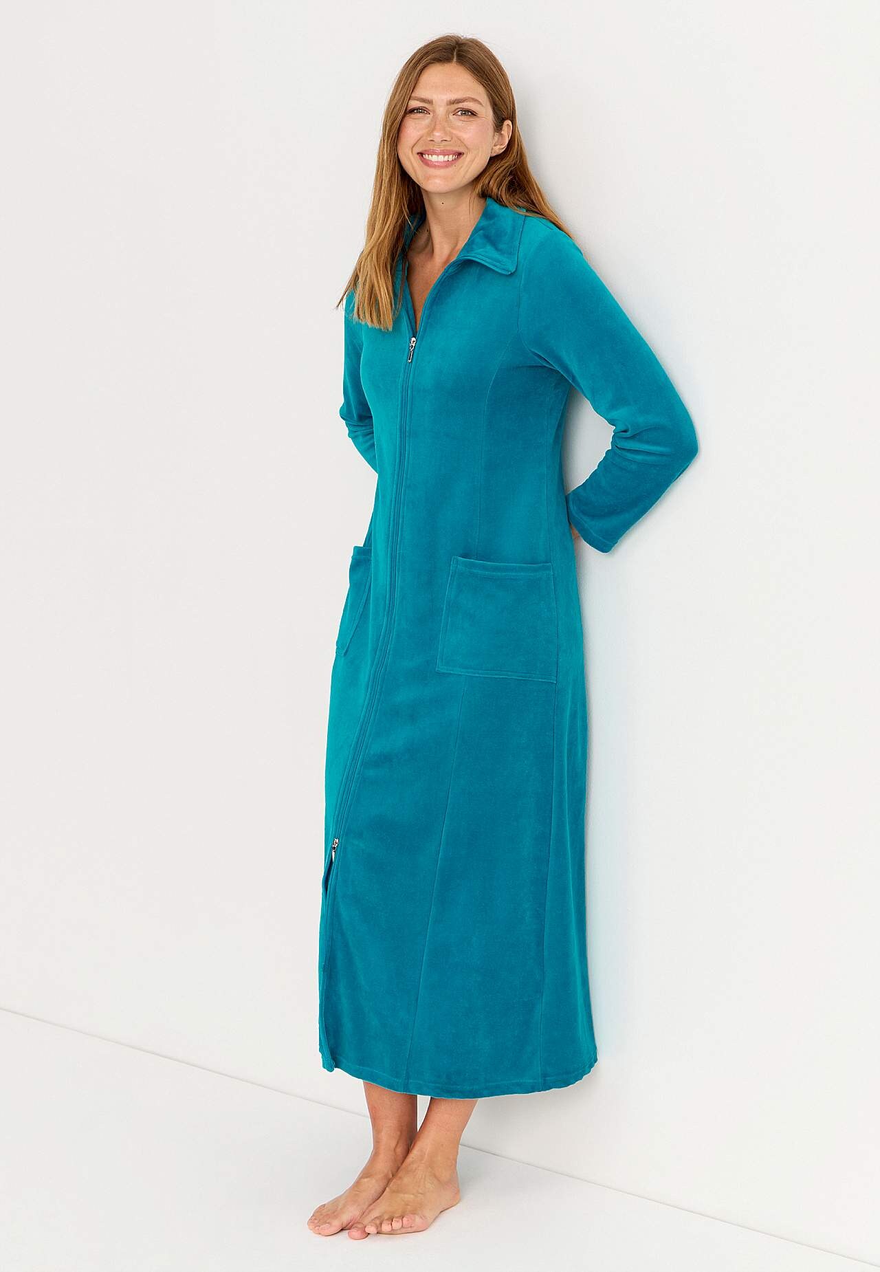 Velour, long robe Wilma