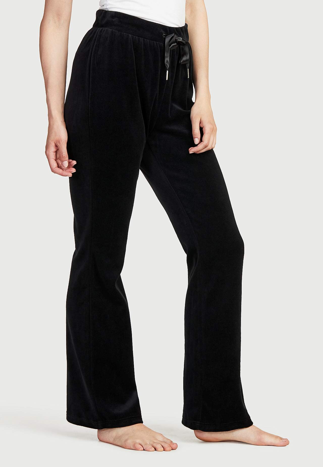 Velour trousers with bootcut Wilma