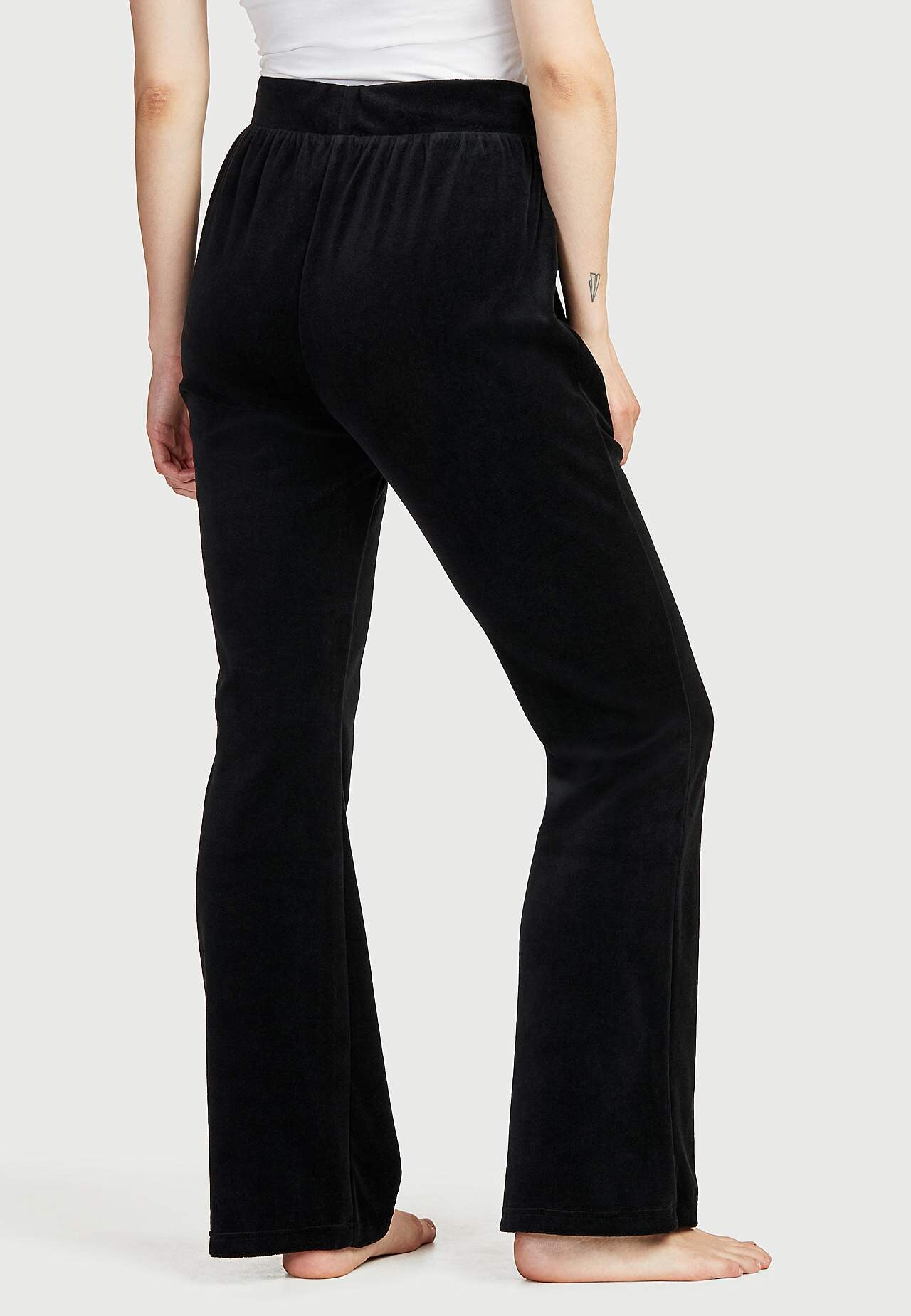 Velour trousers with bootcut Wilma