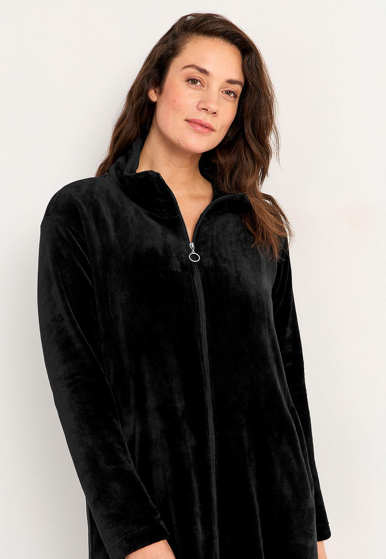 Long dressing gown in fleece Philippa