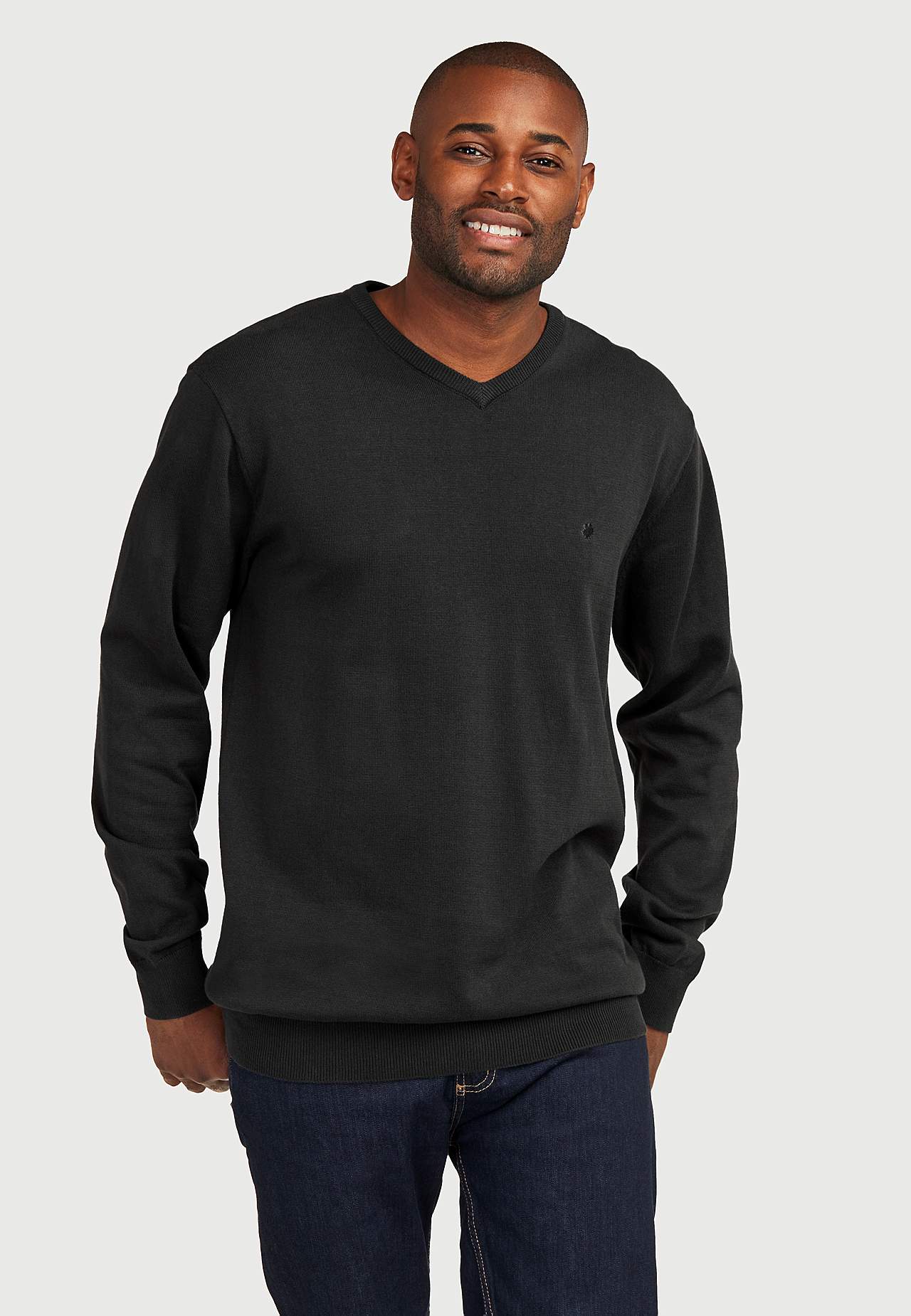 Long-sleeved jumper with v neckline