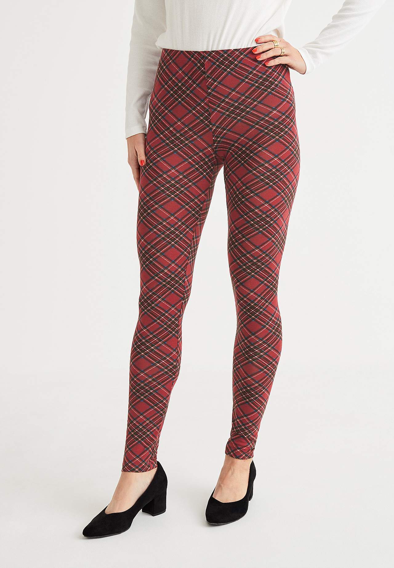 Checked leggings