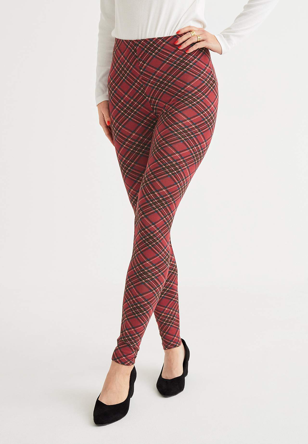 Checked leggings