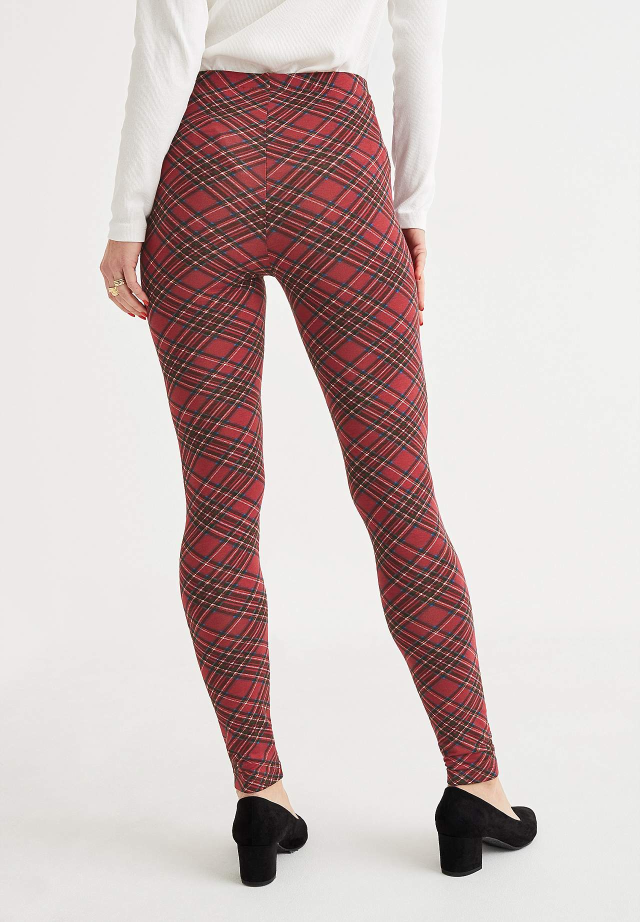Checked leggings