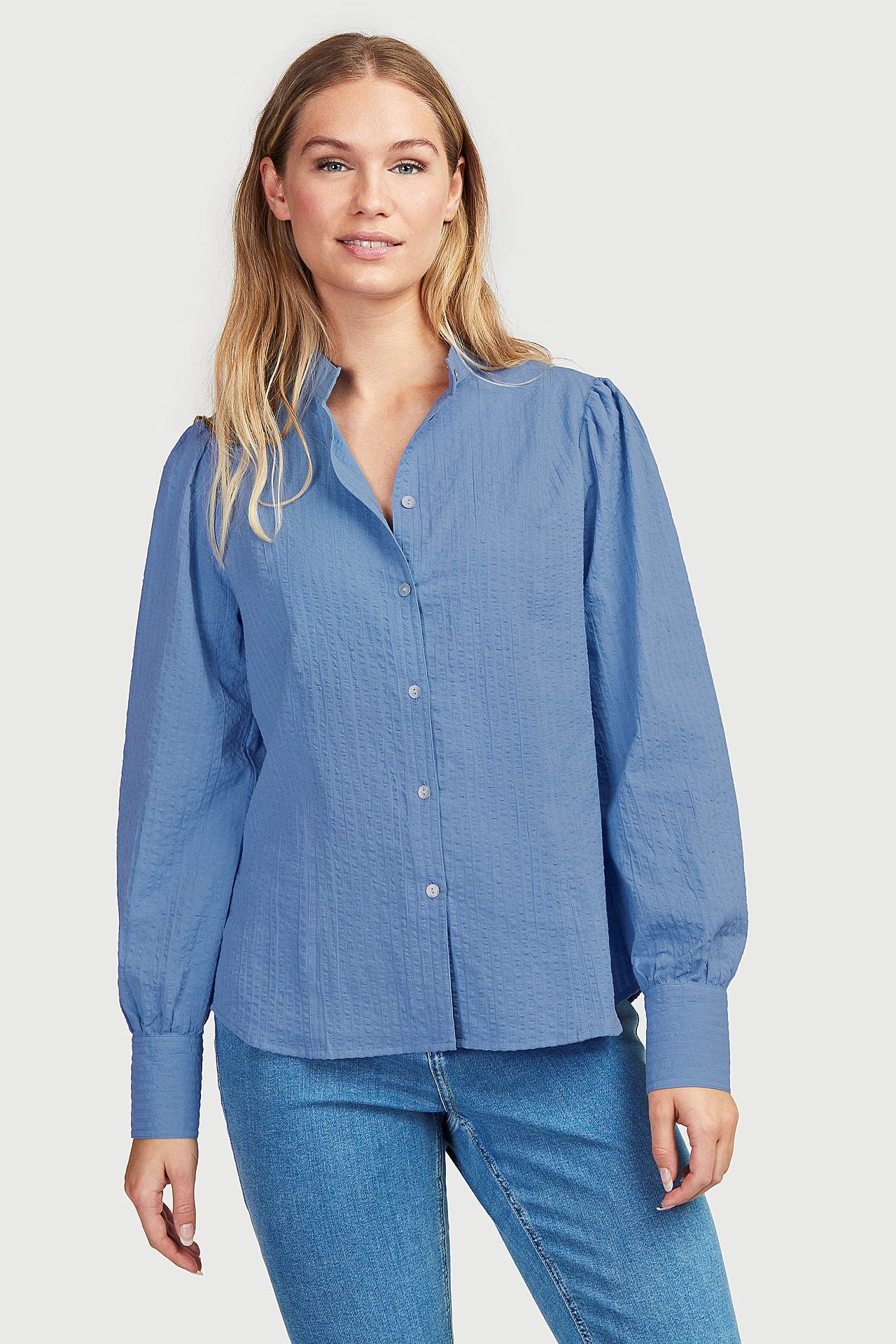 Blouse in seersucker Lexi