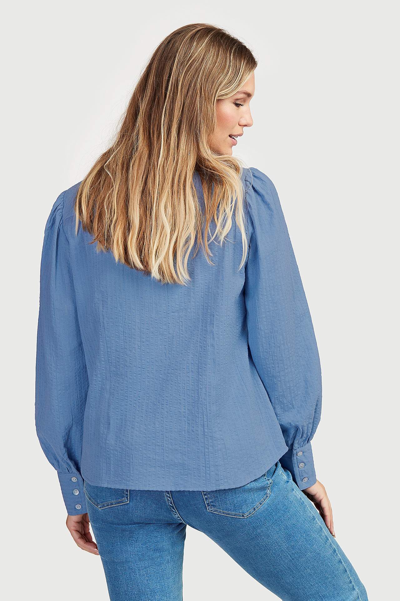 Blouse in seersucker Lexi