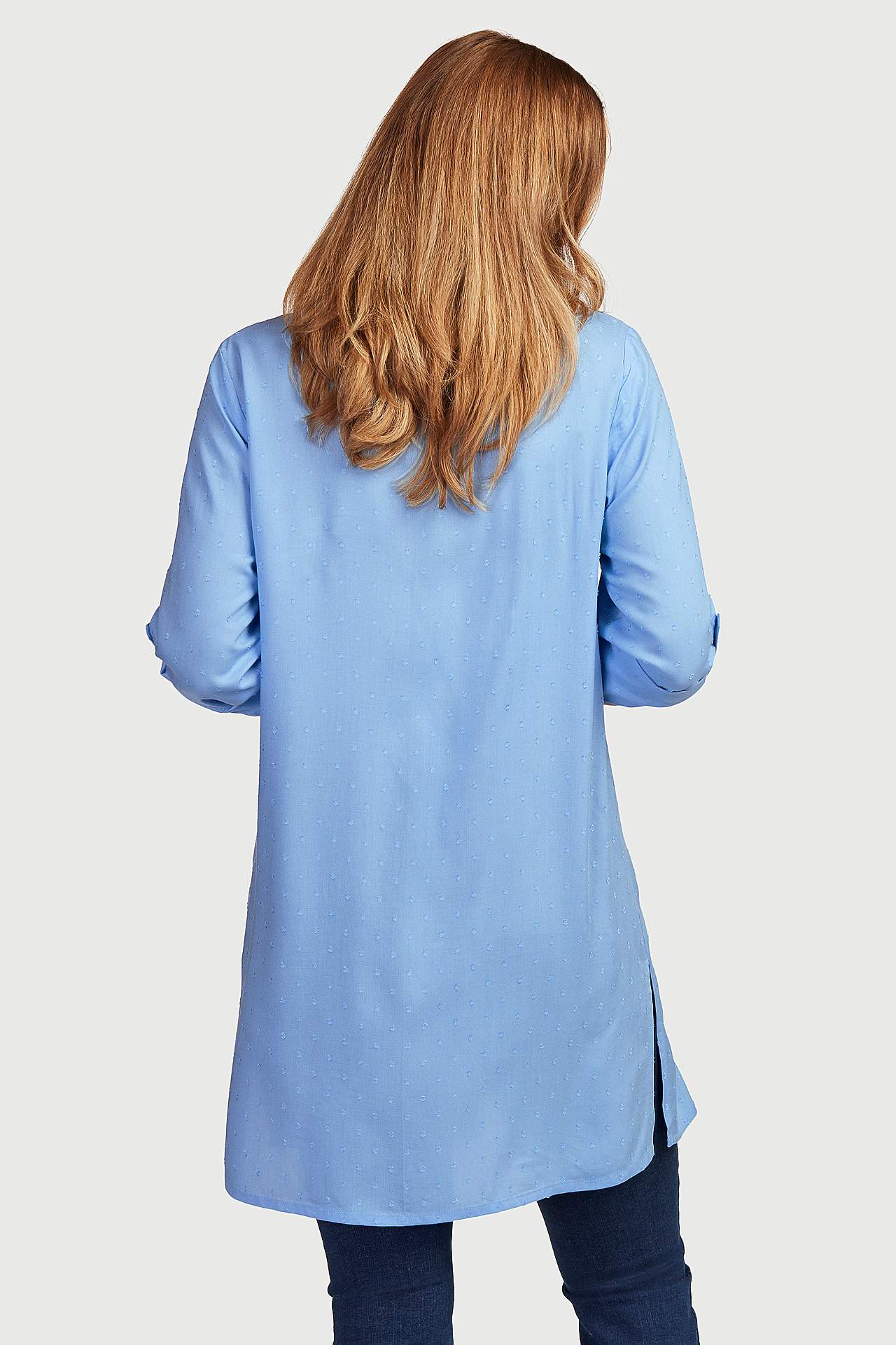 Viscose long shirt with structure