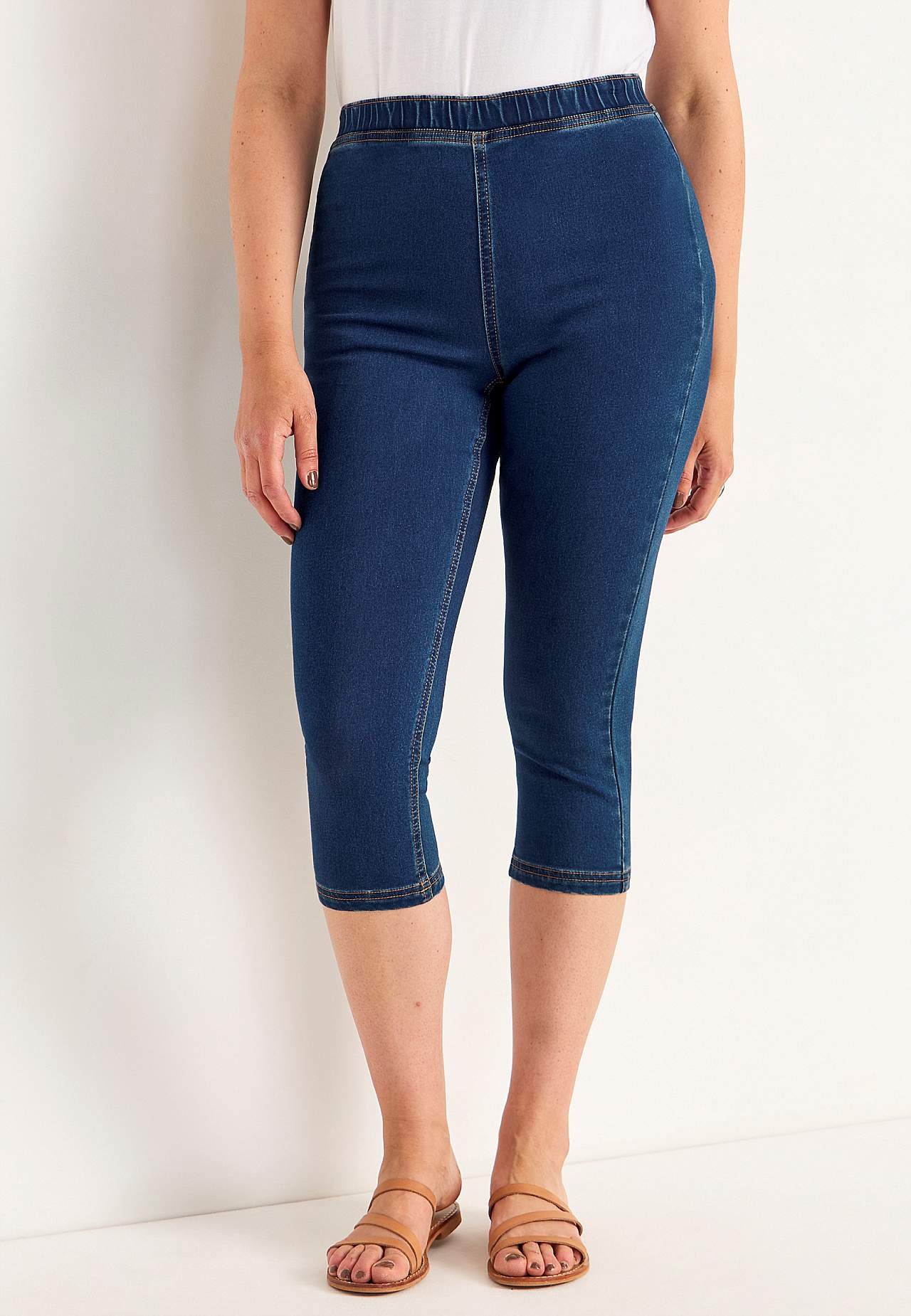 Capri leggings in denim