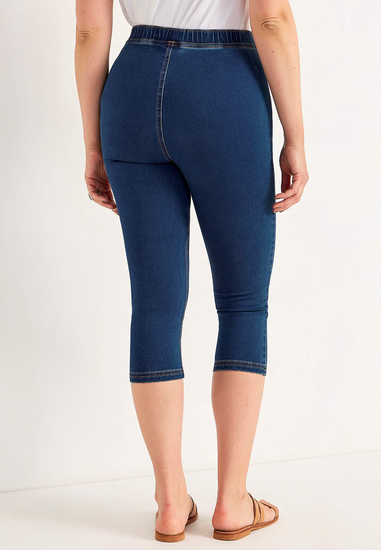 Capri leggings in denim