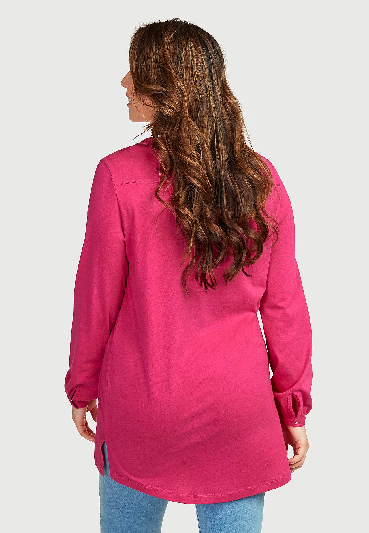 Jersey tuniq with v-neck cut