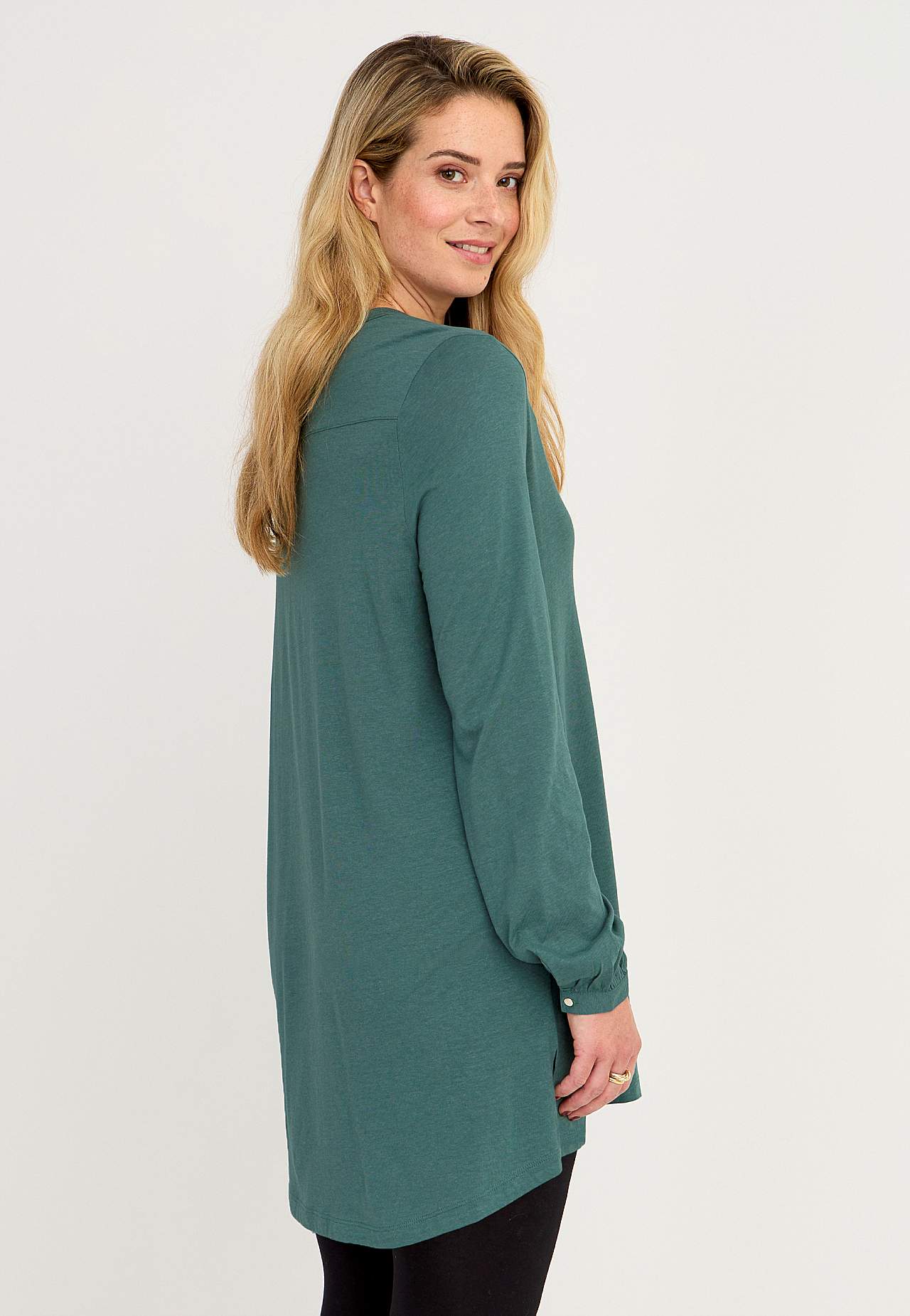 Jersey tuniq with v-neck cut