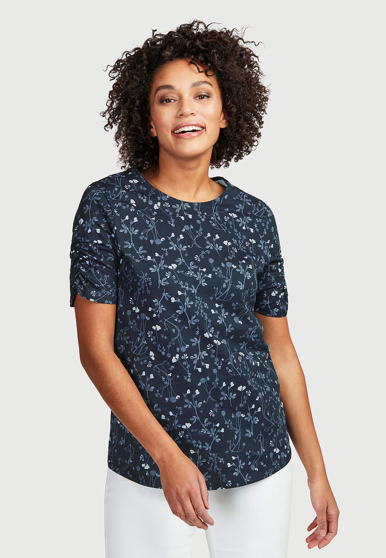 Jersey top with gathered sleeves Amelia 2-pack