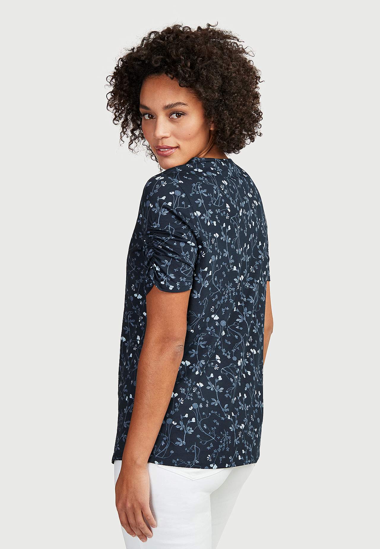 Jersey top with gathered sleeves Amelia 2-pack