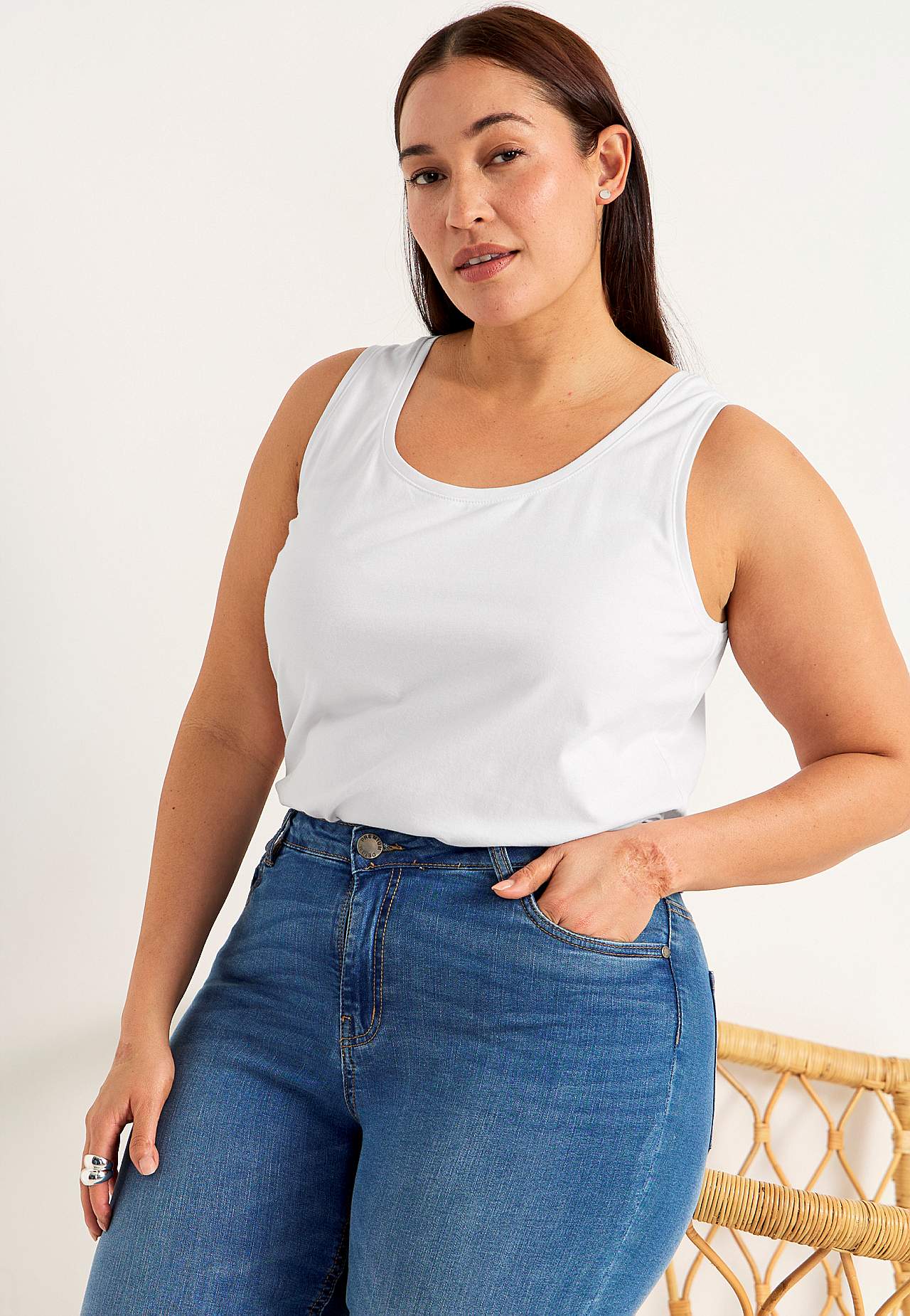 Chemise in soft, organic cotton 2-pack