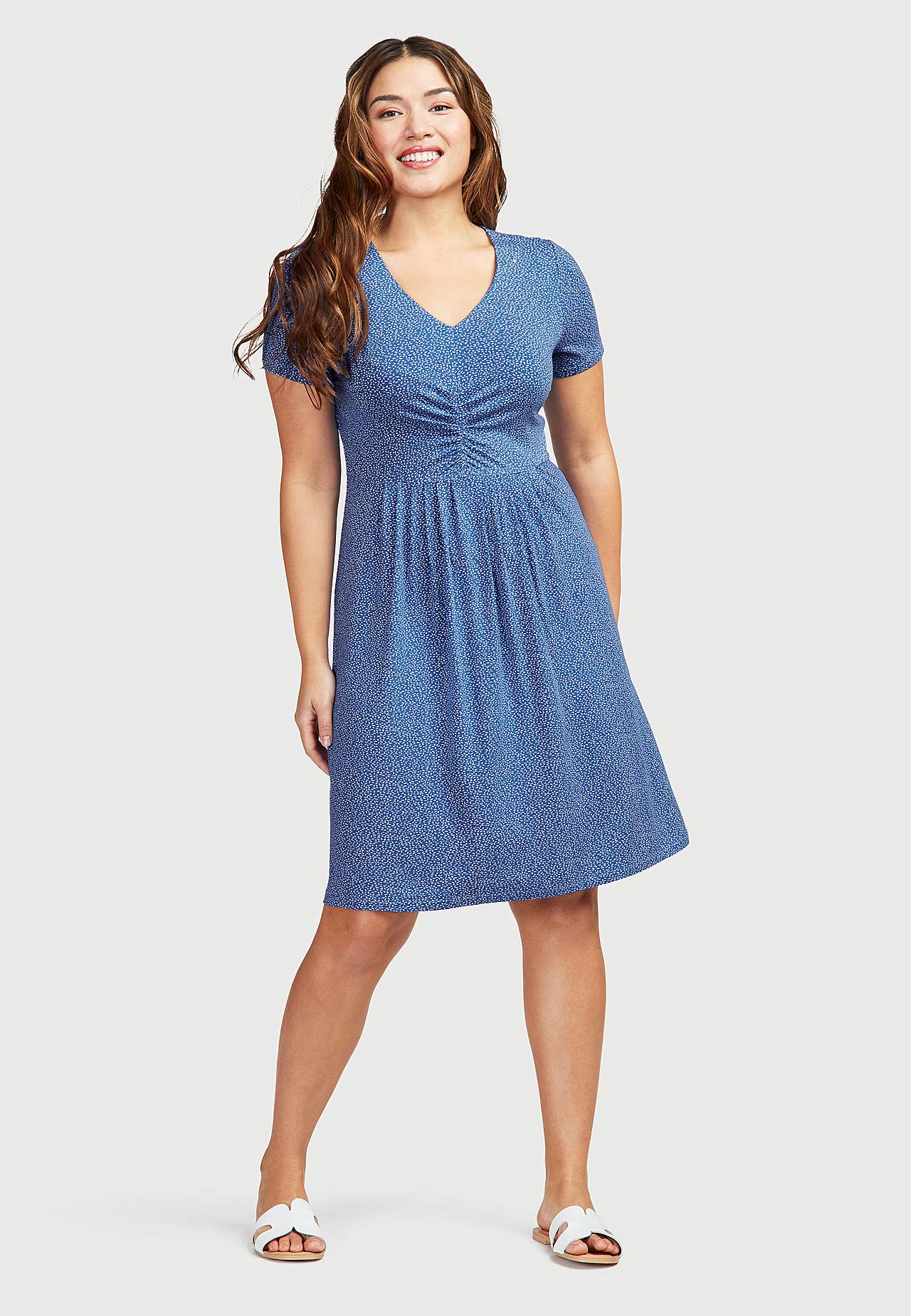 Patterned, short-sleeved jersey dress Jenna