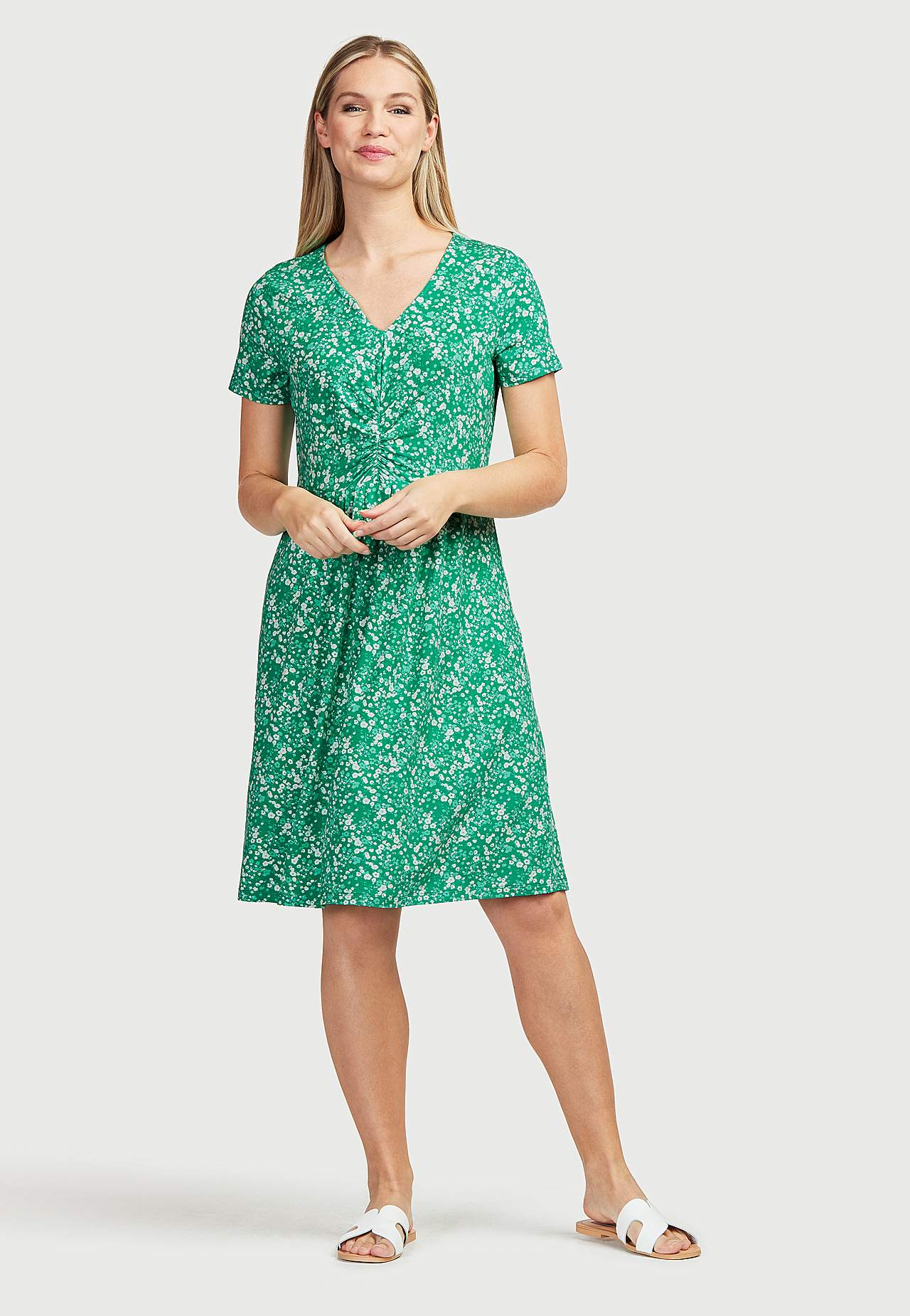 Patterned, short-sleeved jersey dress Jenna