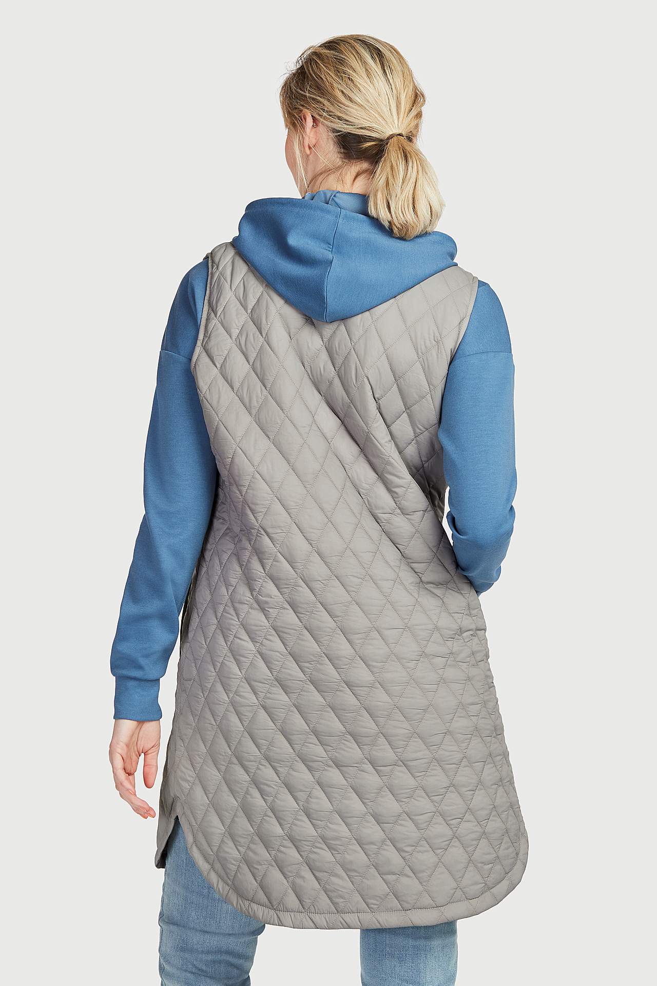 Quilted, long waistcoat Lena