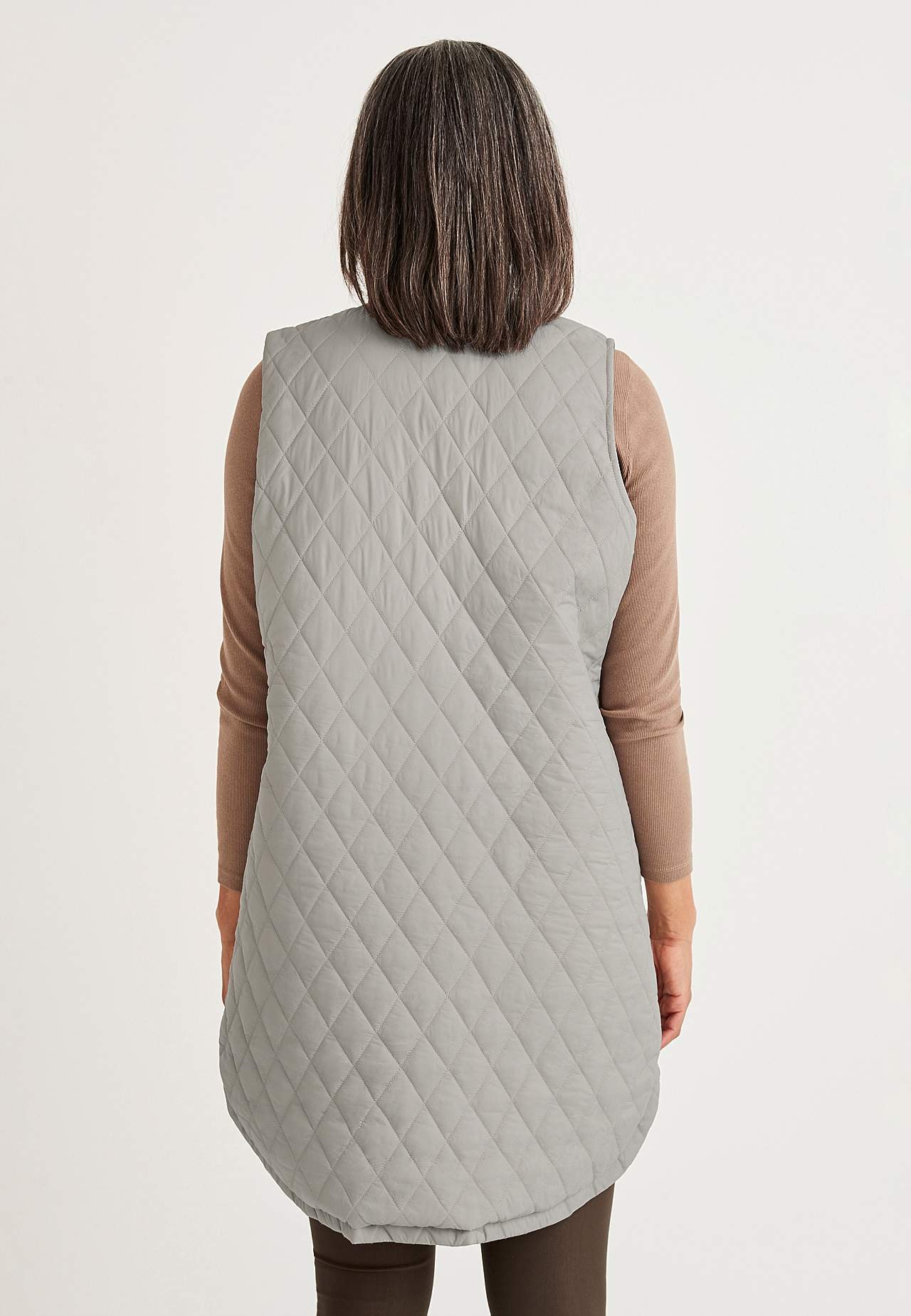 Quilted, long waistcoat Lena