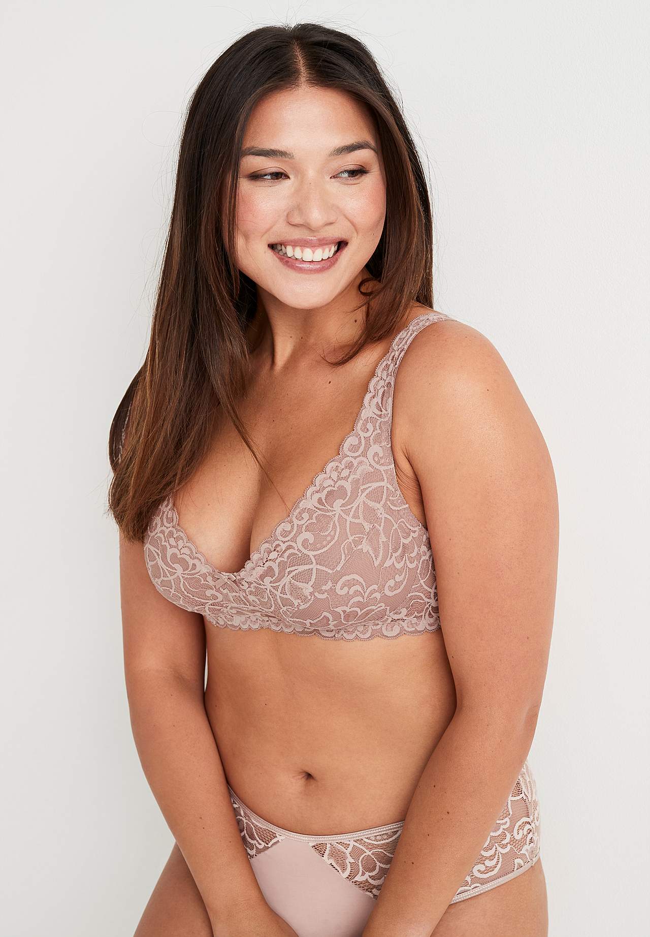 Lace bra without wire