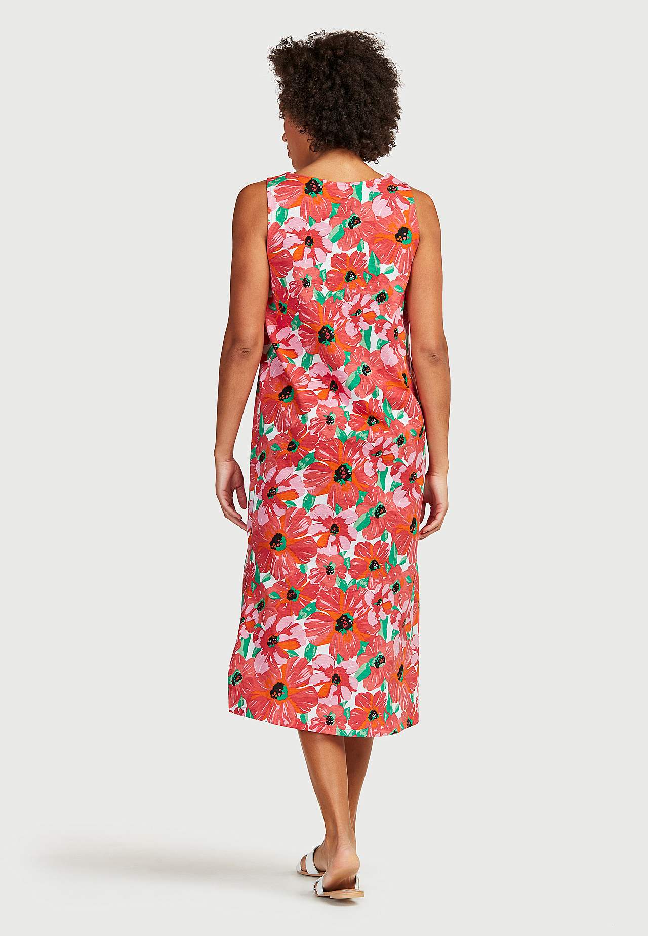 Long, patterned jersey dress