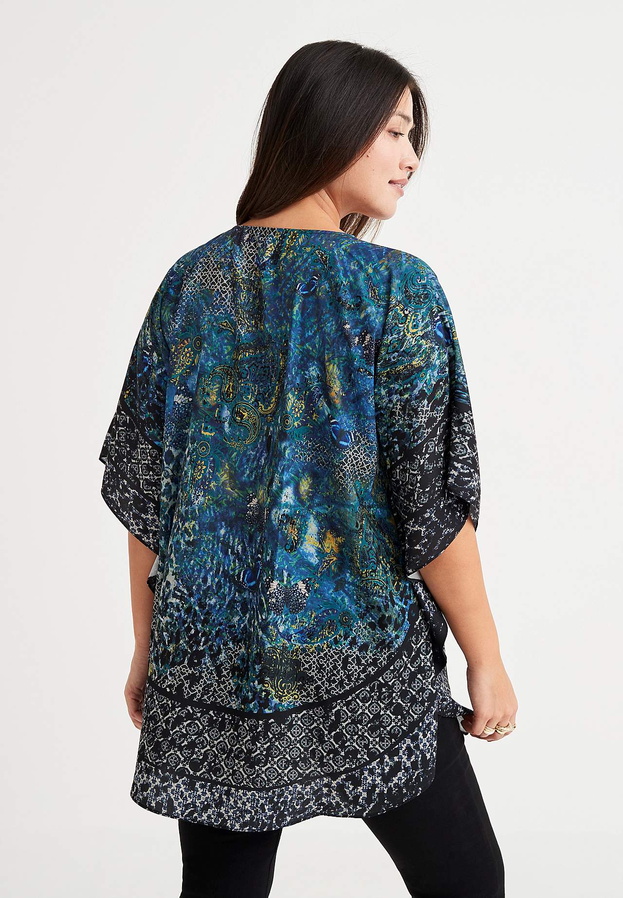 Tunic with butterfly sleeves