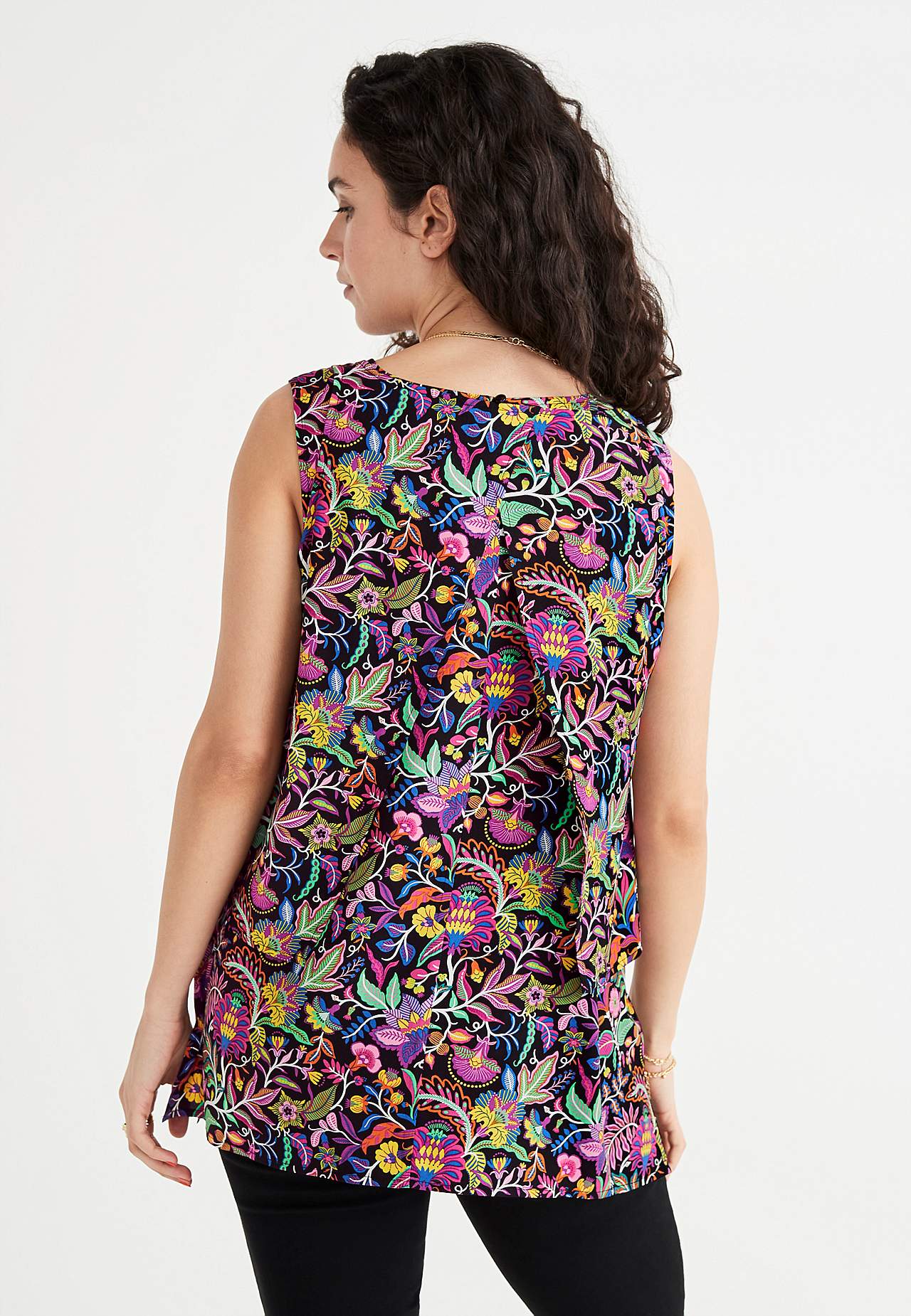 Patterned, two-in-one blouse