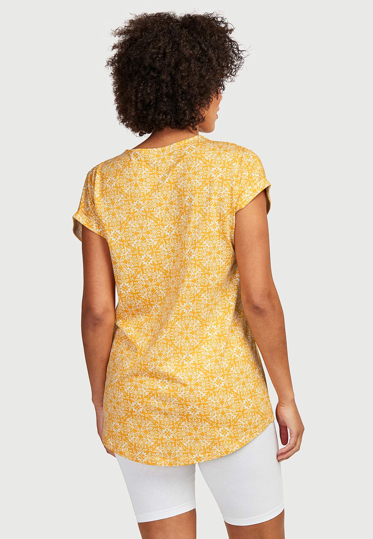 Patterned jersey tuniq with pleat Nicky