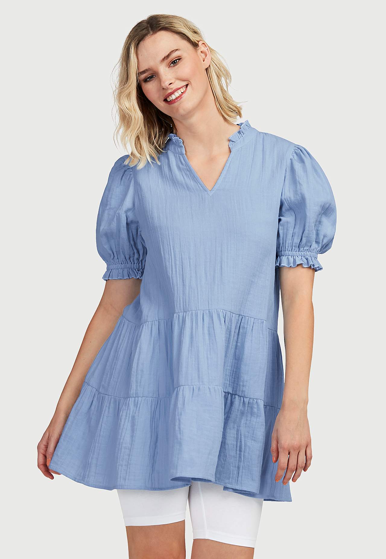 Tunic top in organic cotton