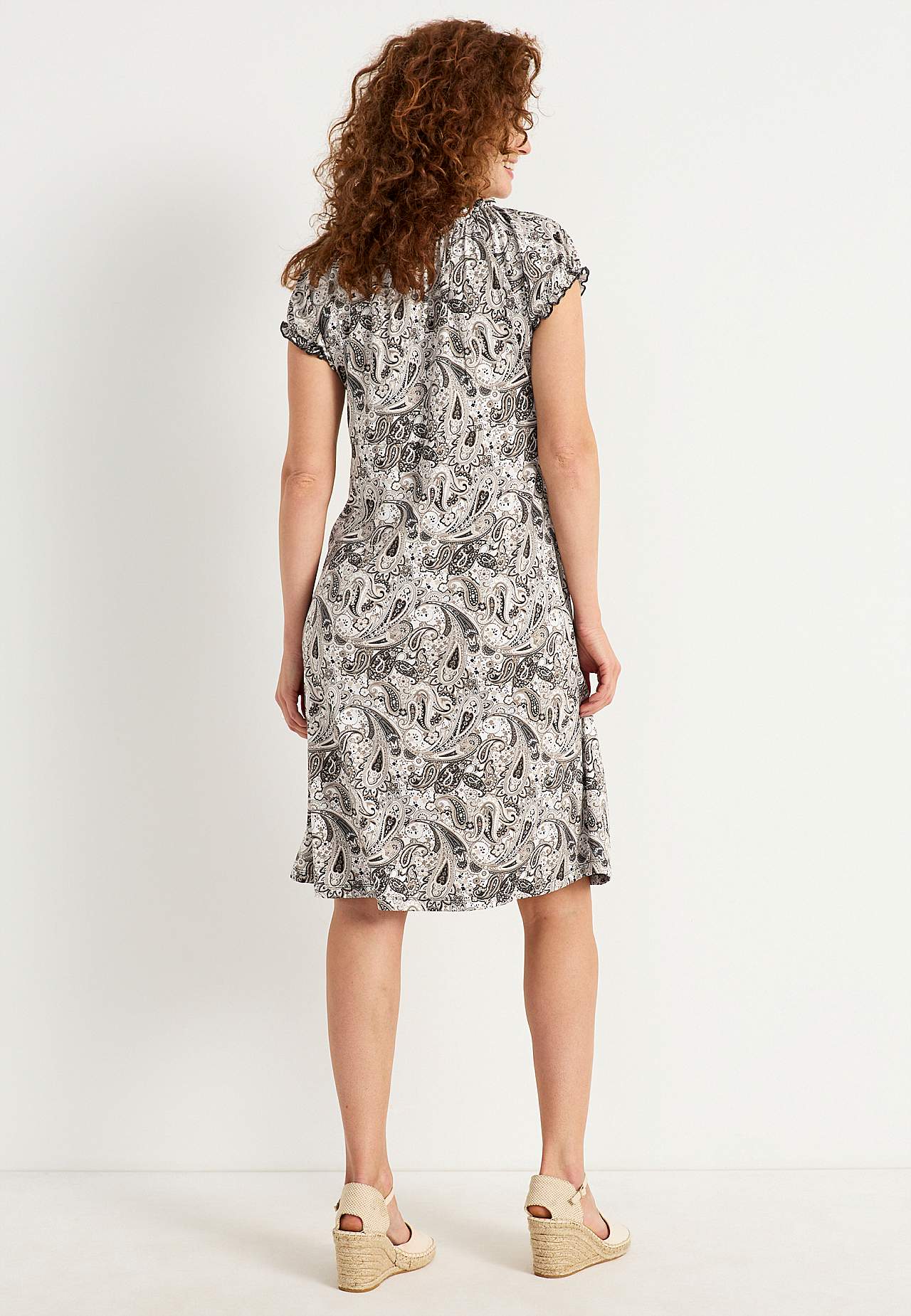 Patterned off-shoulder dress