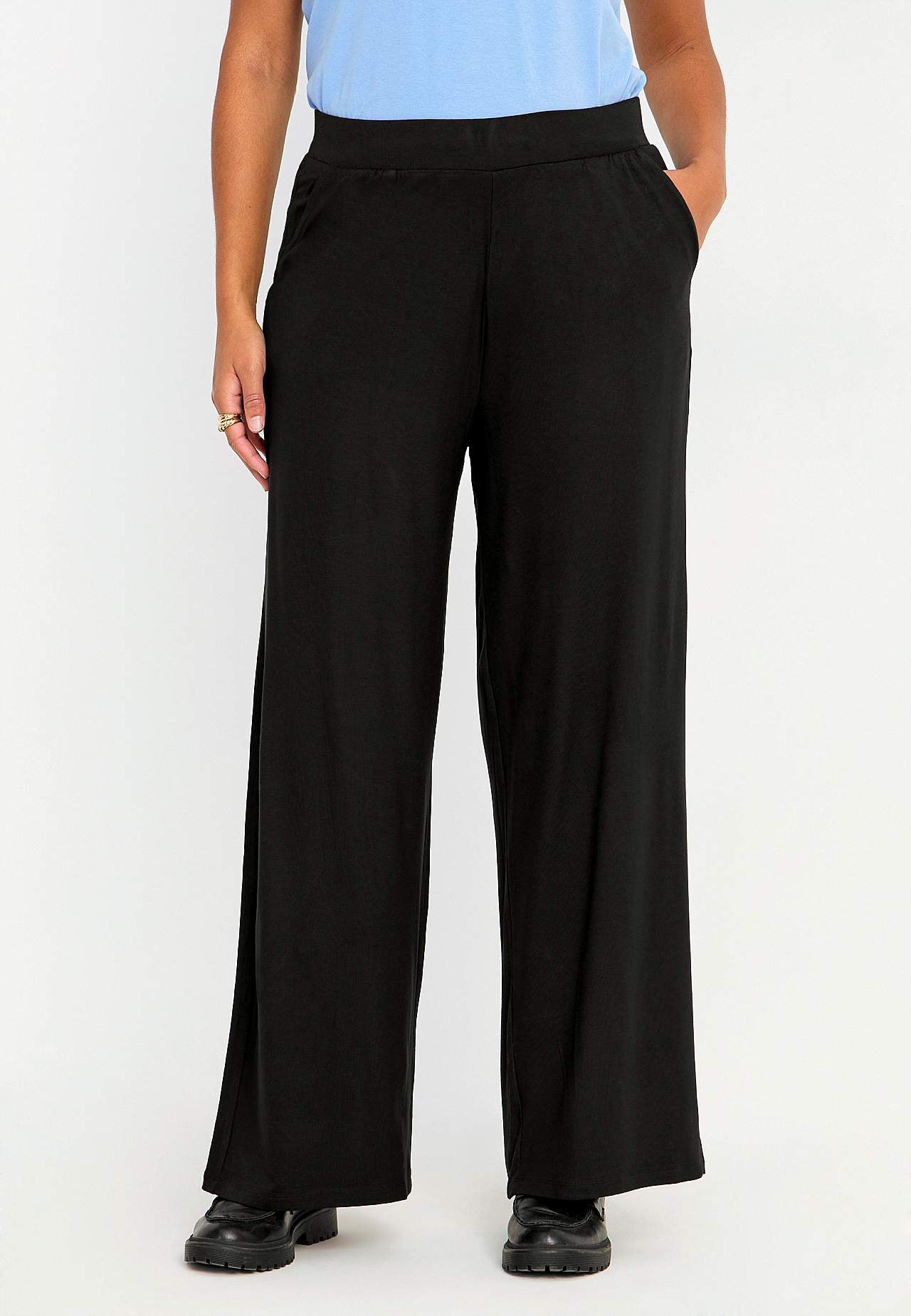Wide jersey pants