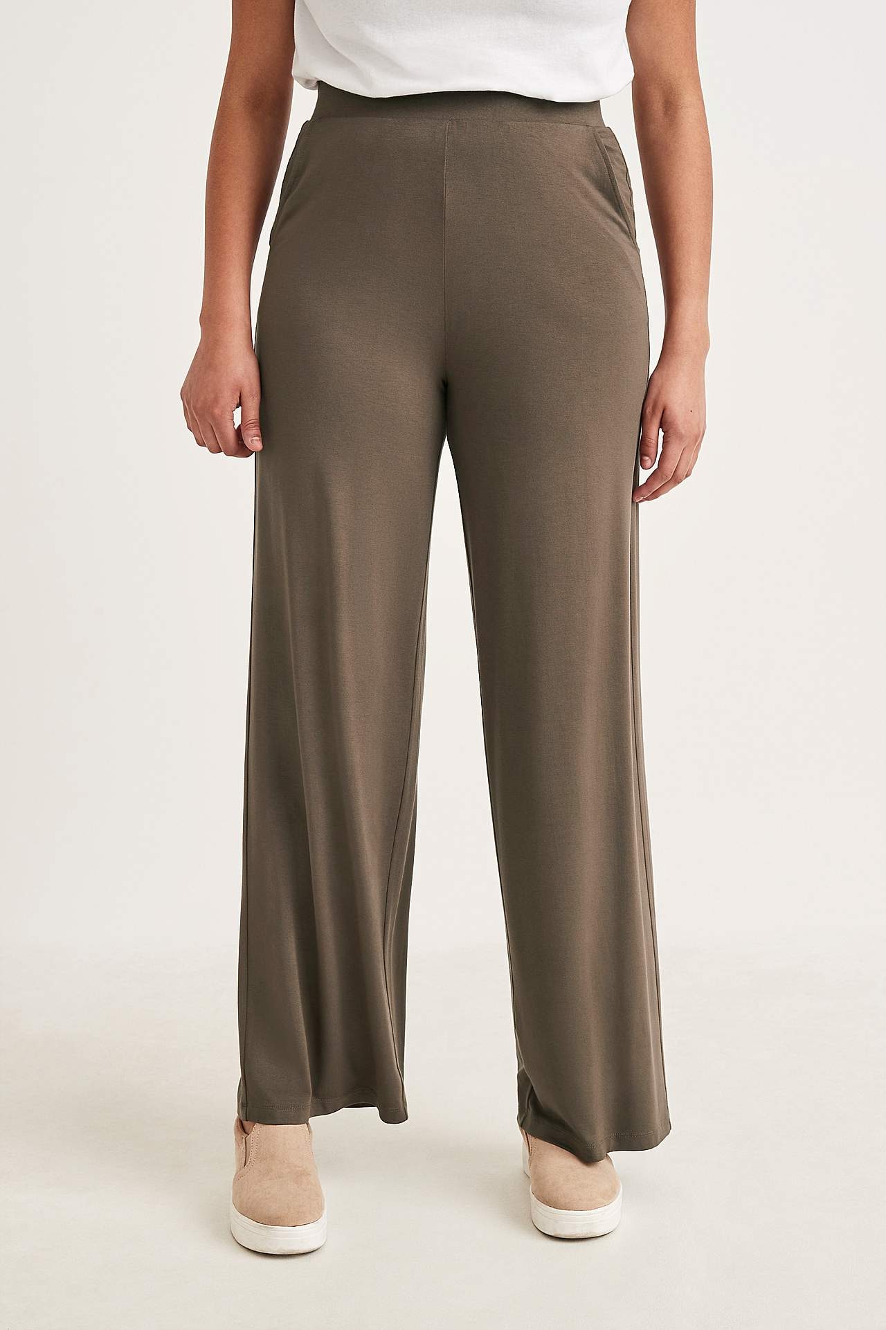 Wide jersey pants