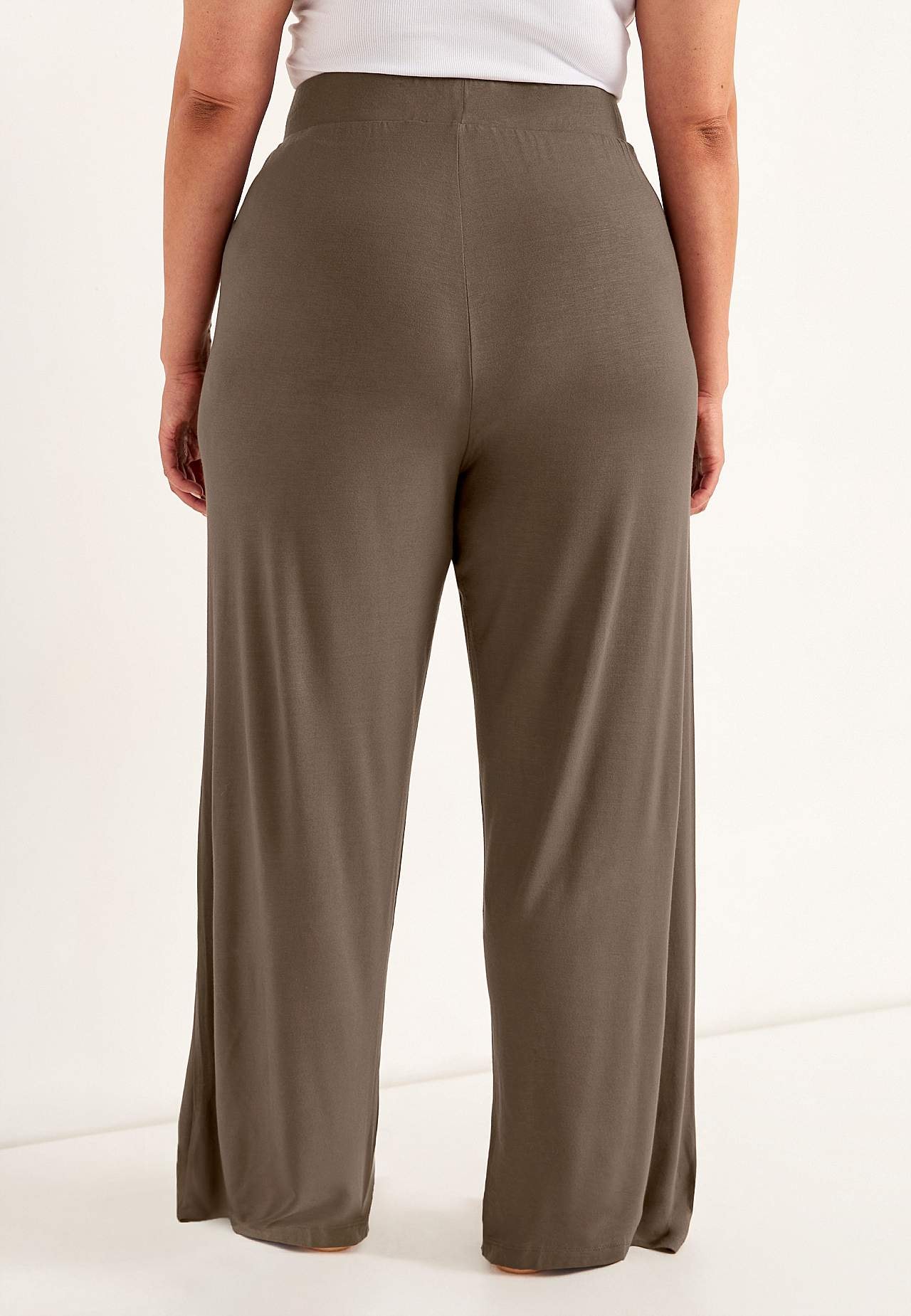 Wide jersey pants
