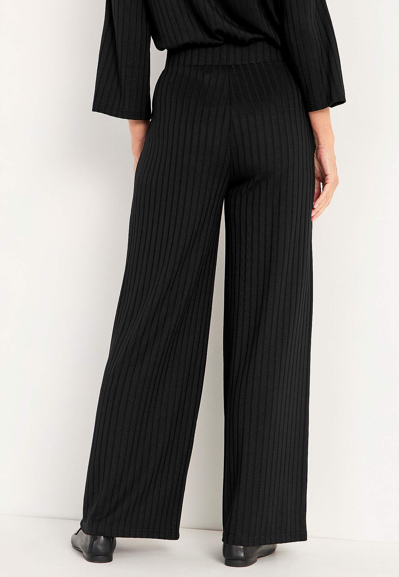 Trousers in ribbed jersey