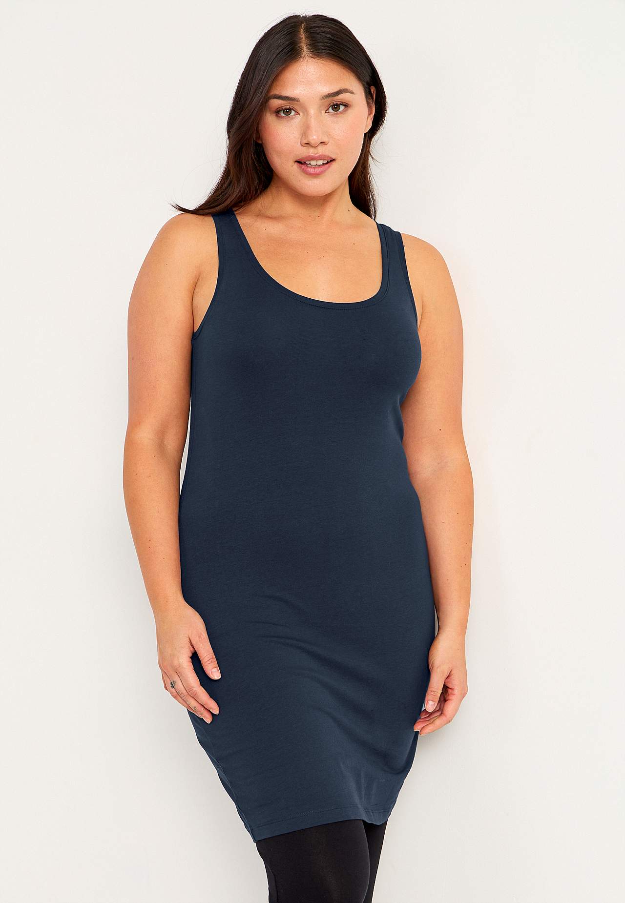 Long chemise in organic cotton