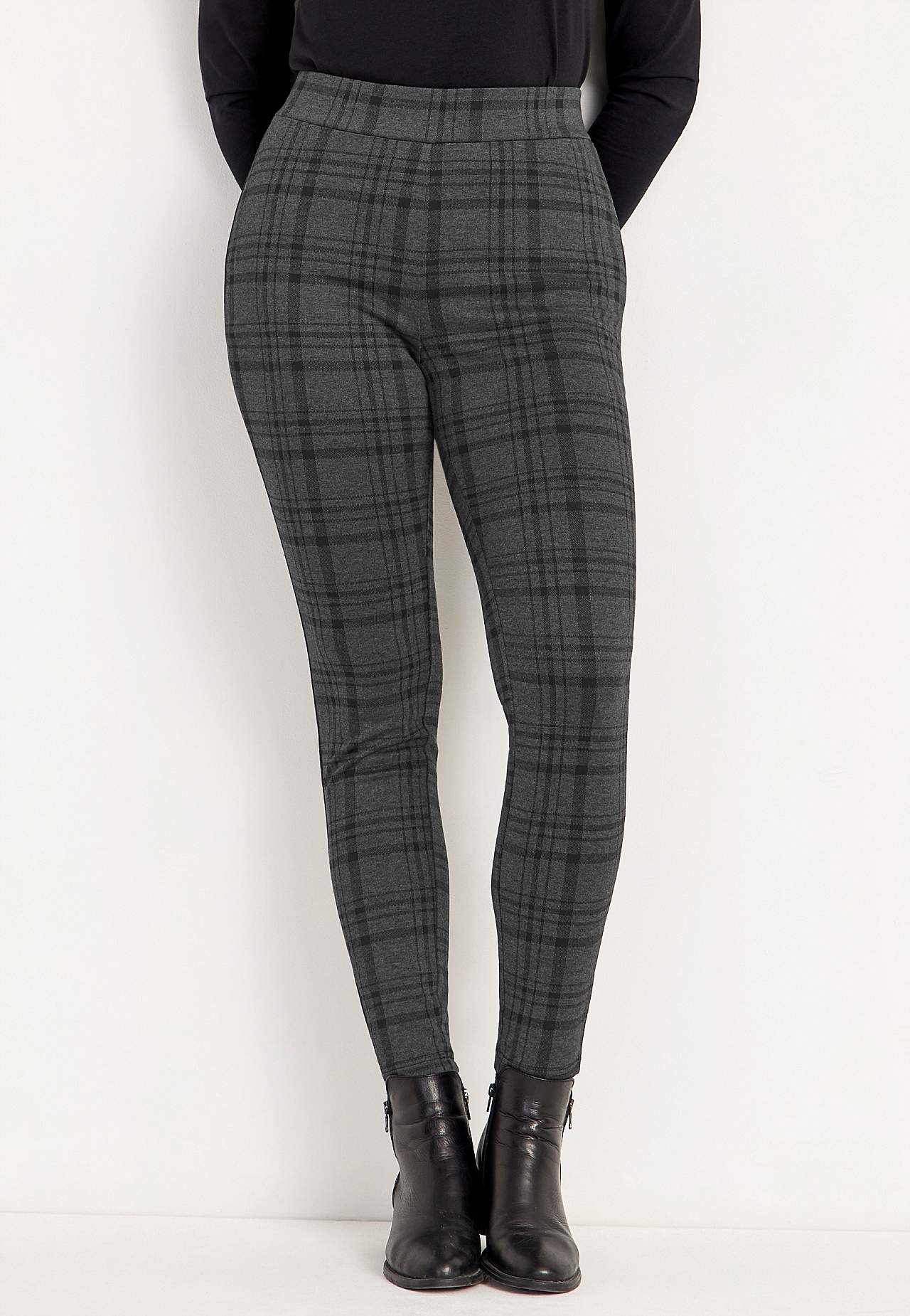 Checked leggings