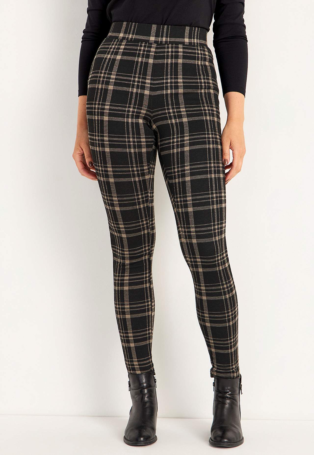 Checked leggings