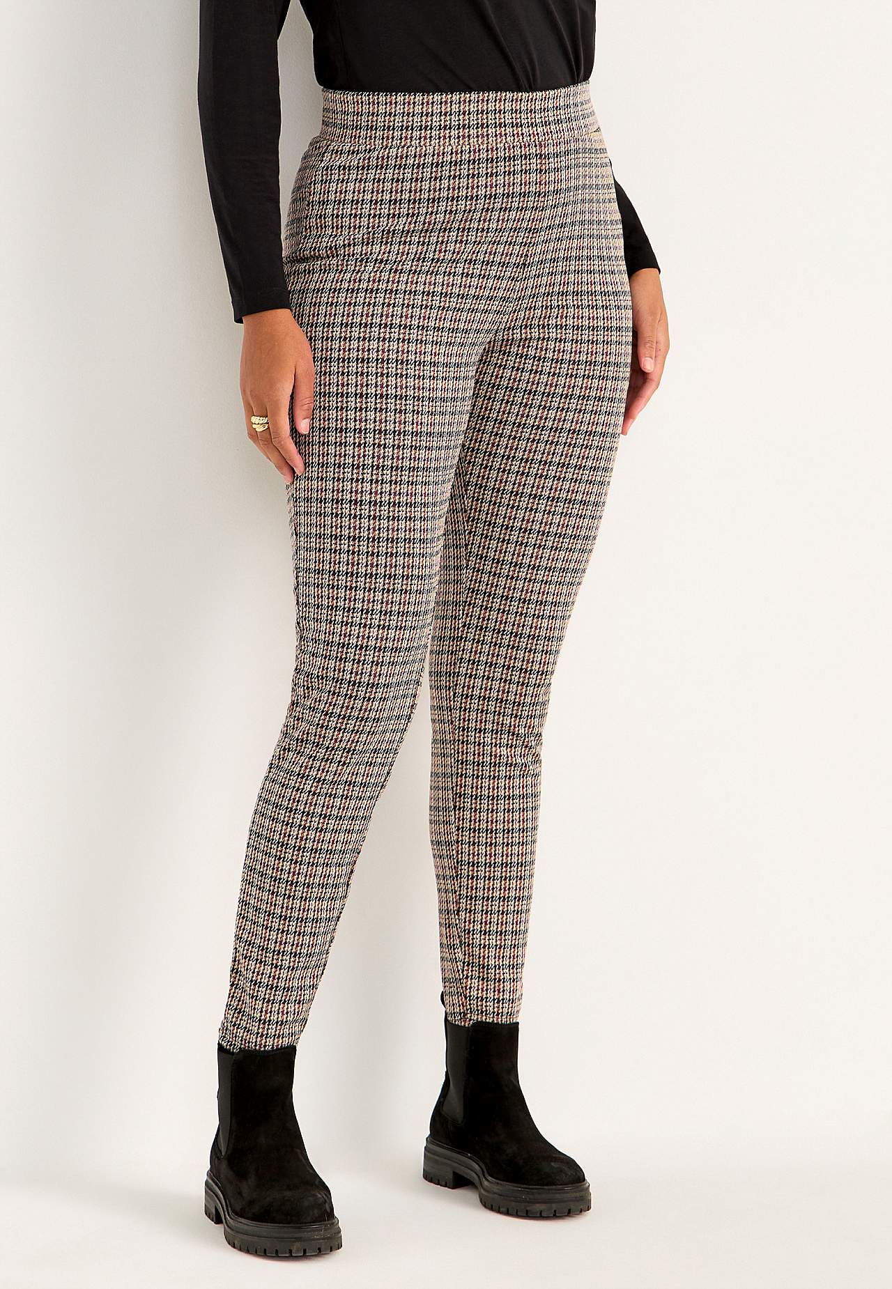 Checked leggings