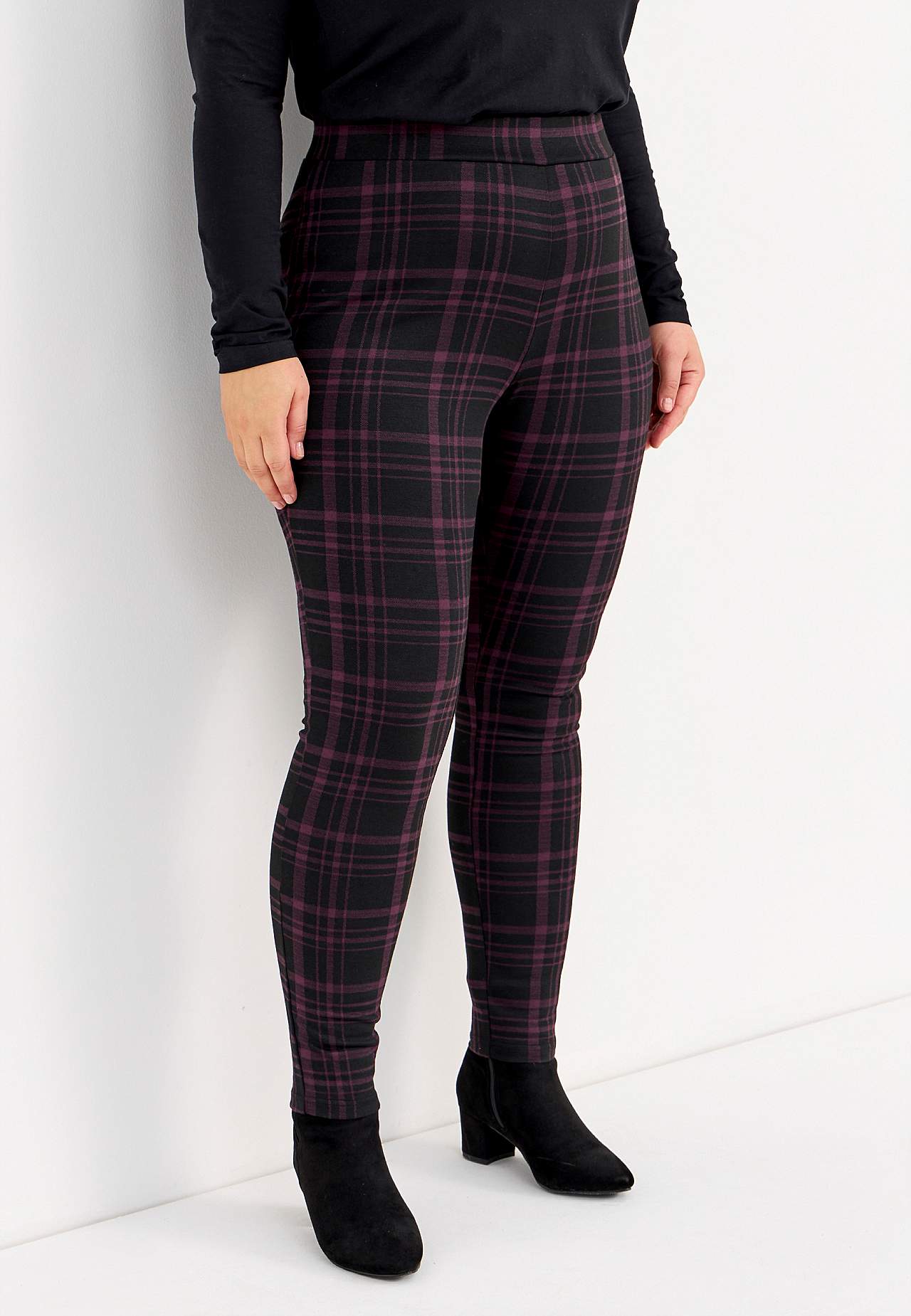 Checked leggings